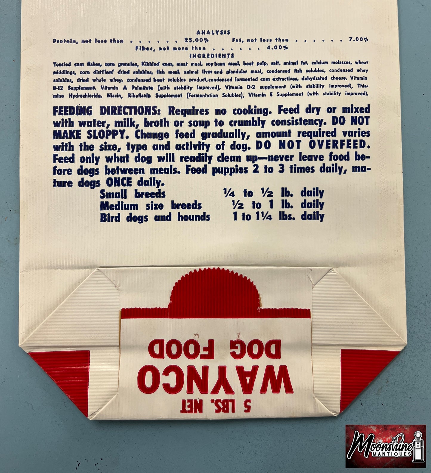 Vtg. Tasty WAYNCO Dog Food Bag - Free Shipping!
