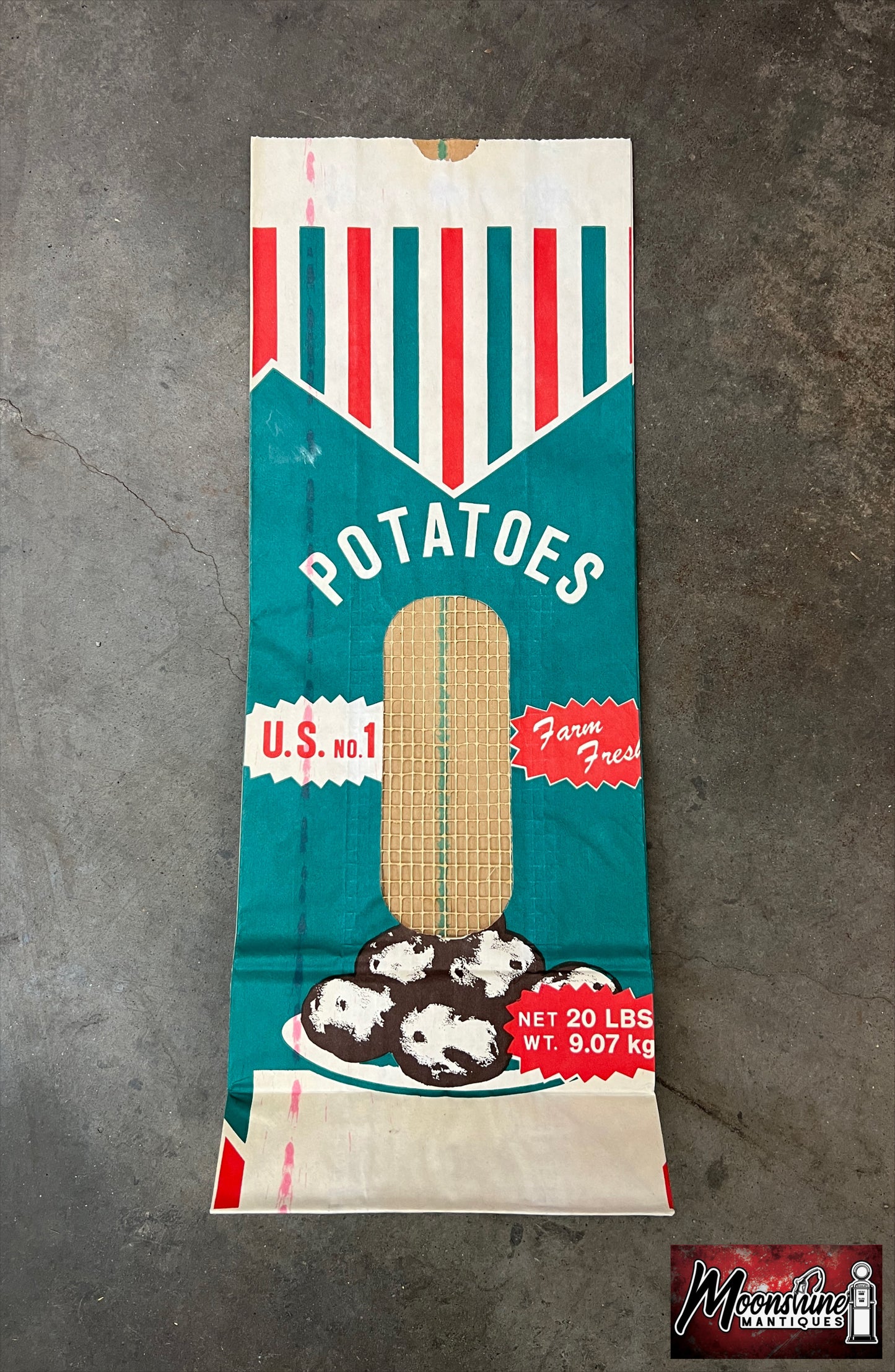 Vtg. Farm Fresh Potatoes Bag - Free Shipping!