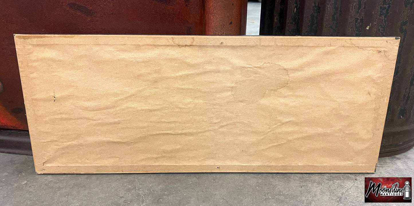 Vtg. 1920's EVENTUAL CIGARS Framed Paper Sign - Free Shipping!