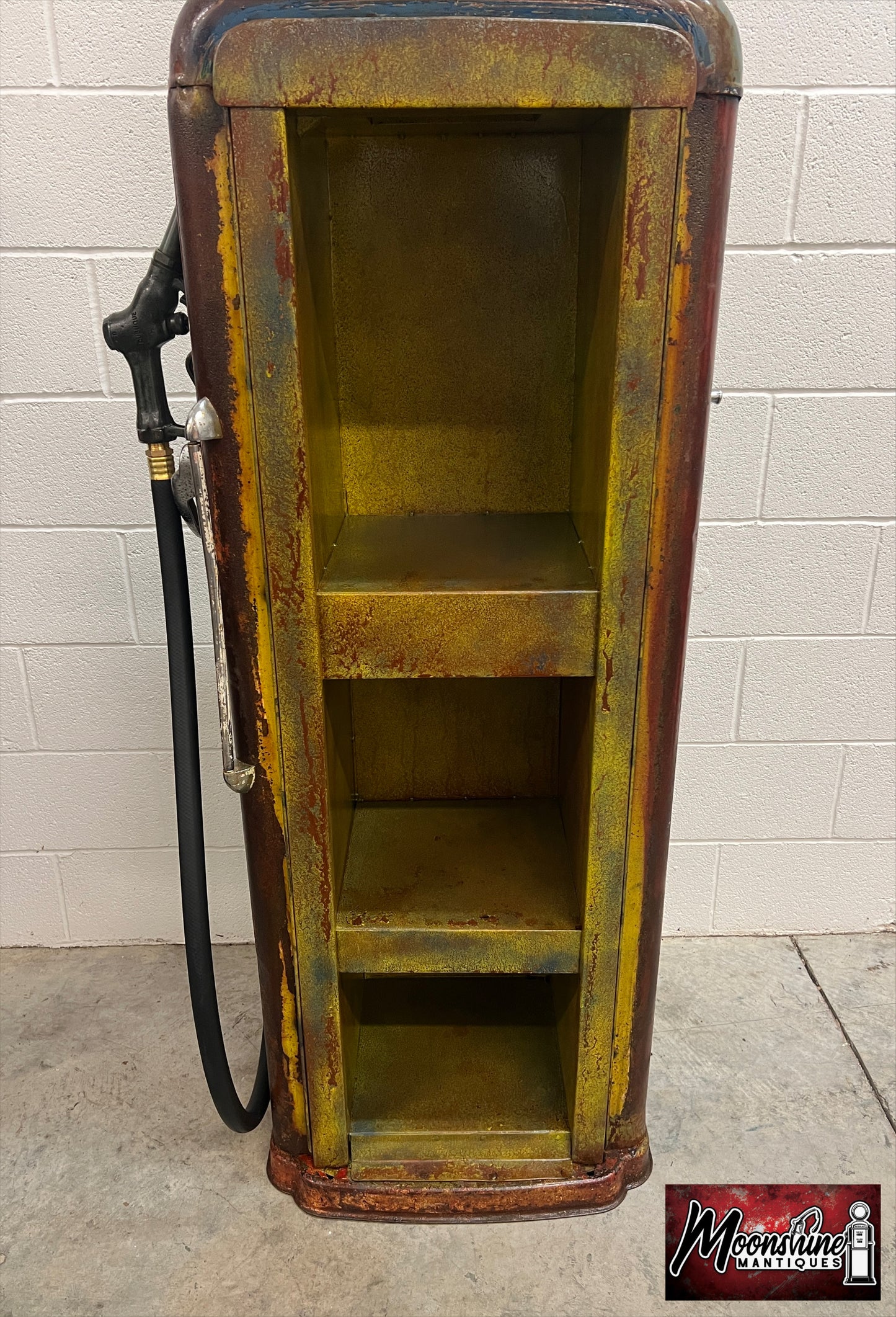 Rustoration 1940’s INDIAN GASOLINE Gilbarco Gas Pump w/ Shelves - Mancave Decor - Free Shipping!
