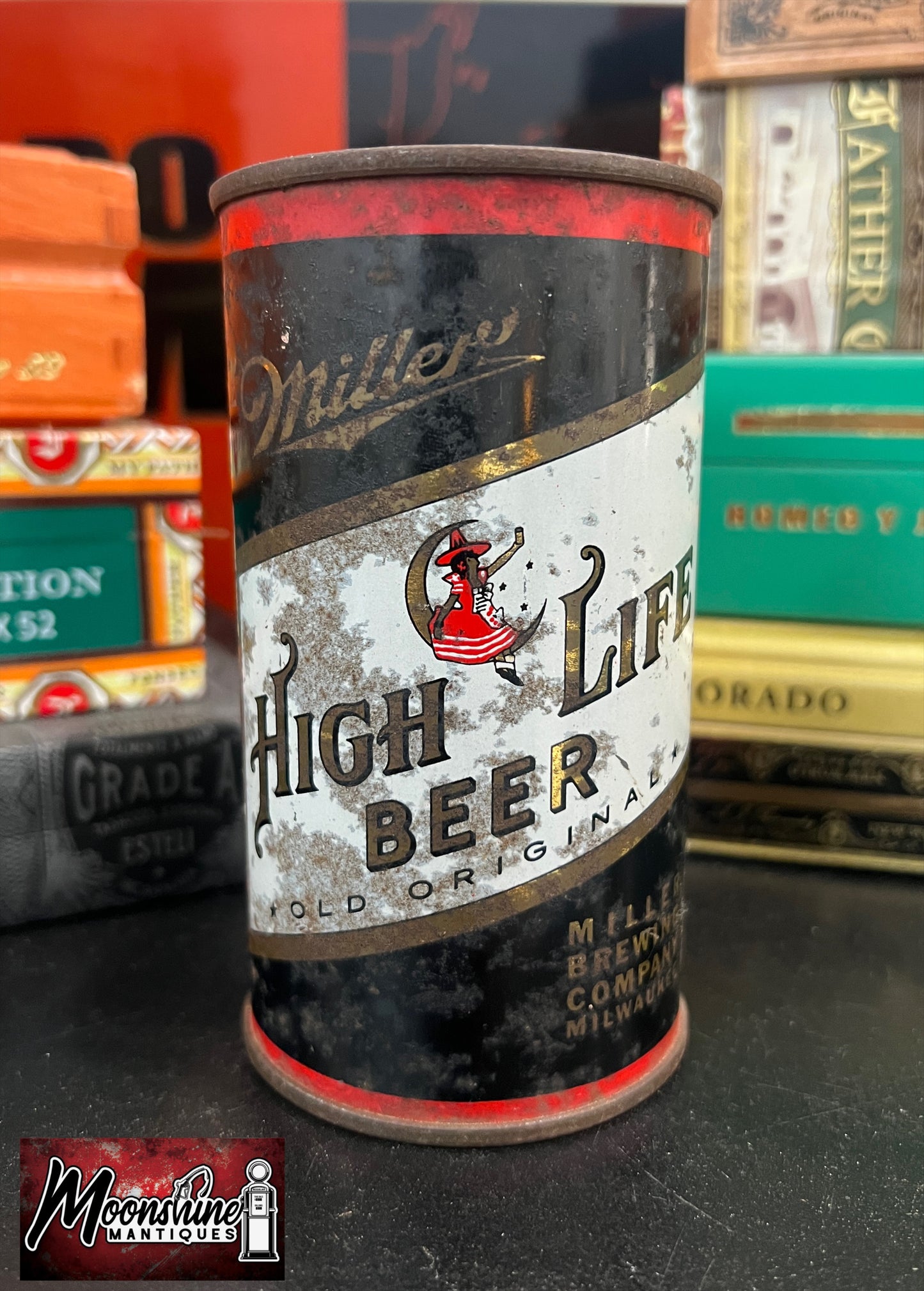 Vtg. MILLER High Life Beer Can - North Carolina Tax Lid - Free Shipping!