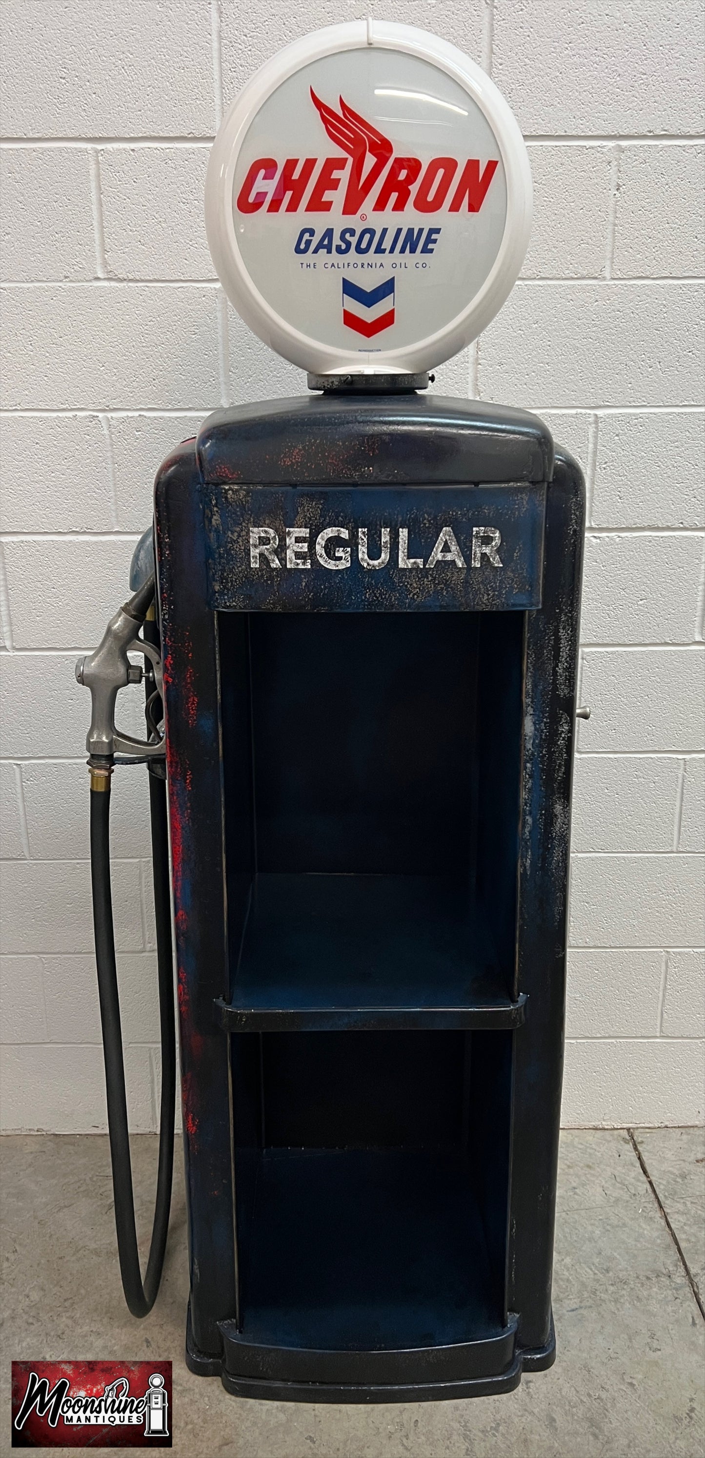 Rustoration 1950’s CHEVRON GASOLINE Tokheim Gas Pump w/ Shelves - Shipping Available!
