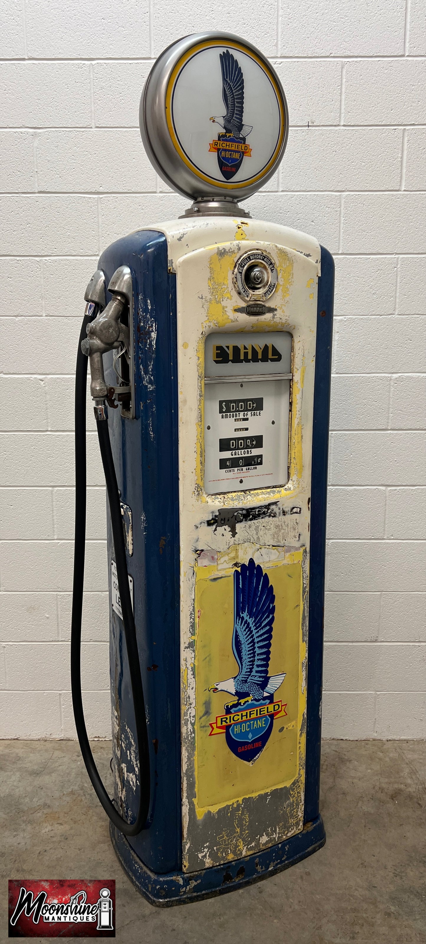 1940’s RICHFIELD GASOLINE Bennett 646 Gas Pump - Rustoration - Shipping Available!