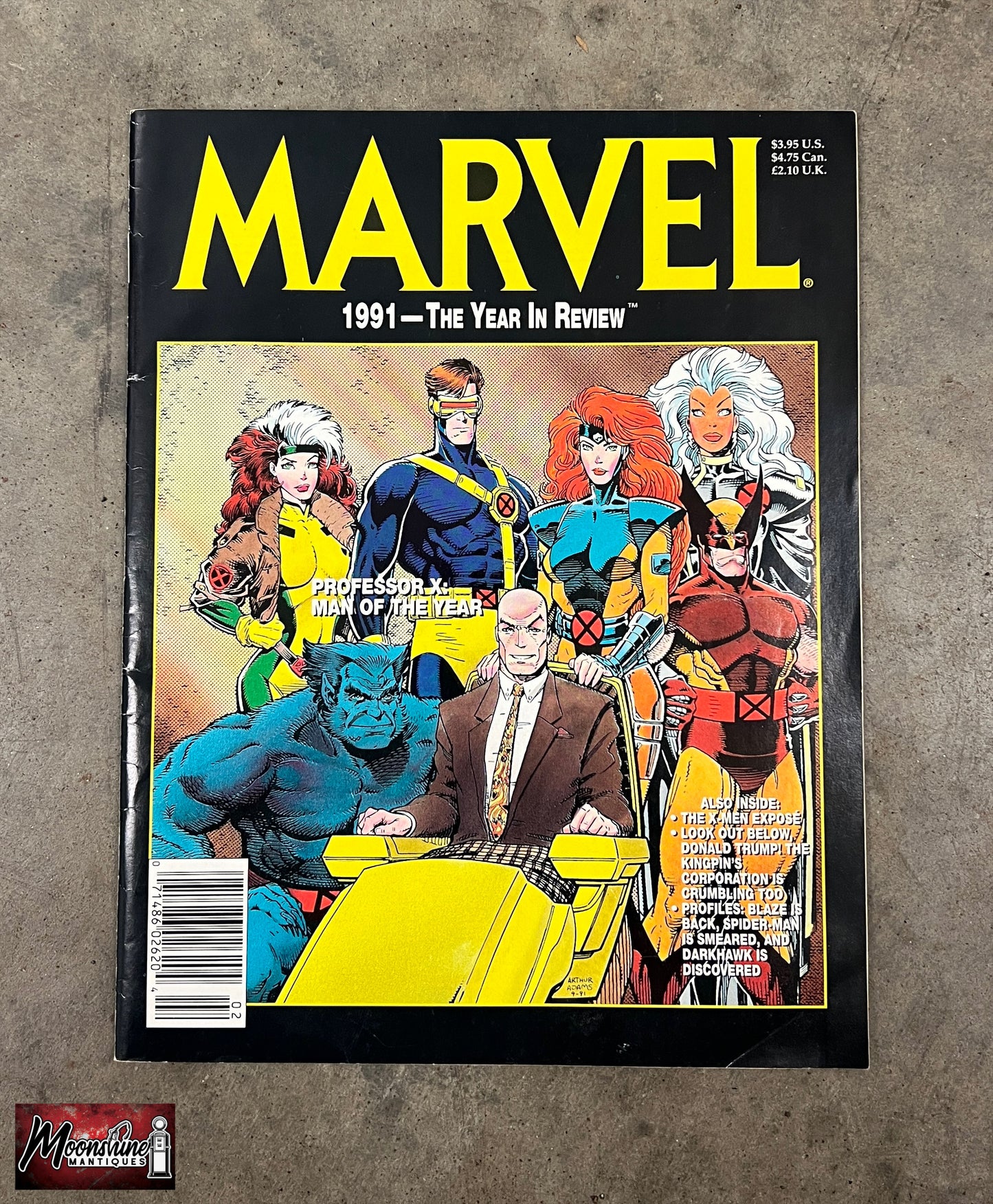 1991 MARVEL The Year in Review Magazine - X-Men Cover - Free Shipping!