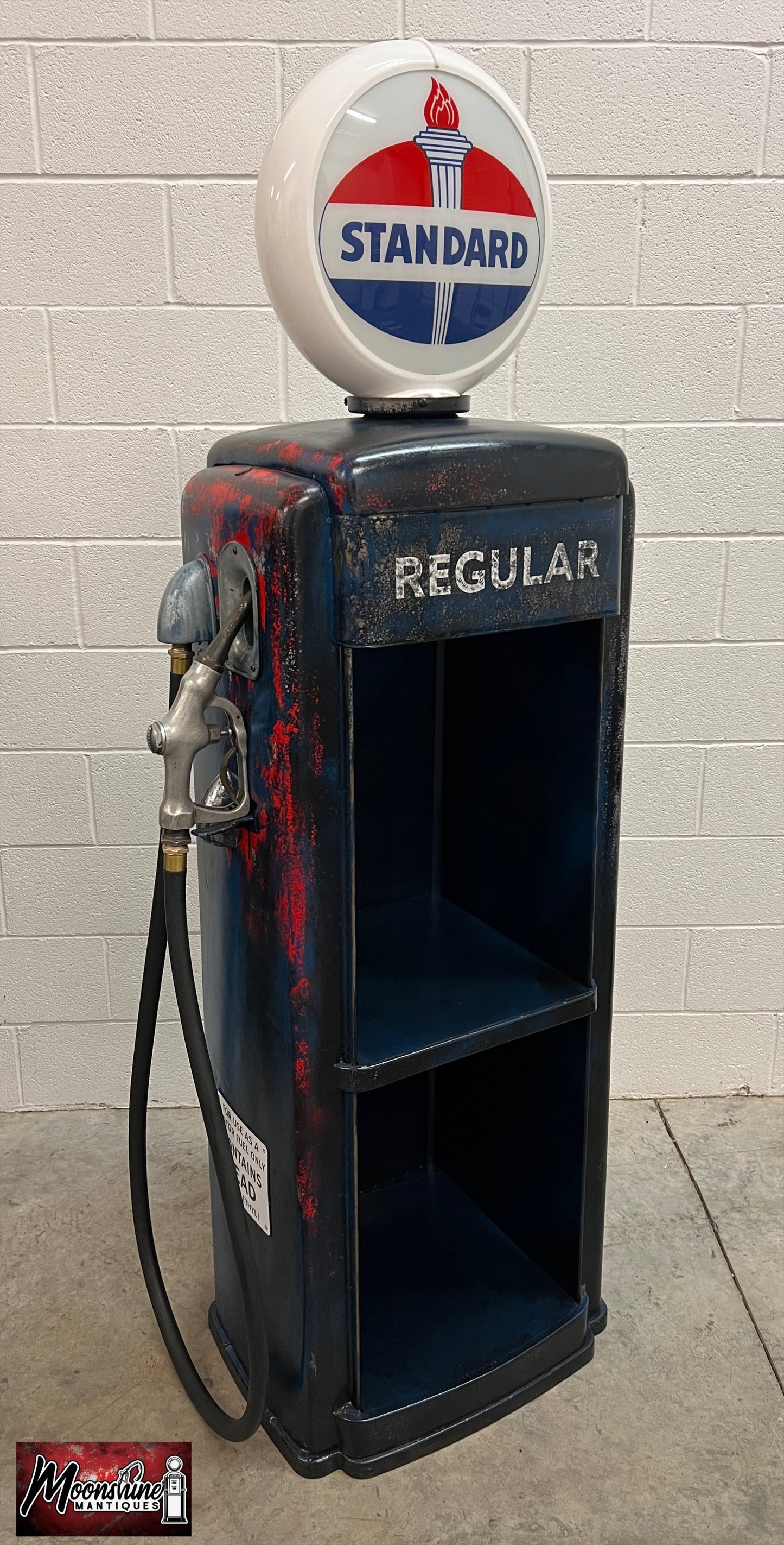 Rustoration 1950’s STANDARD GASOLINE Tokheim Gas Pump w/ Shelves - Mancave Decor - Free Shipping!
