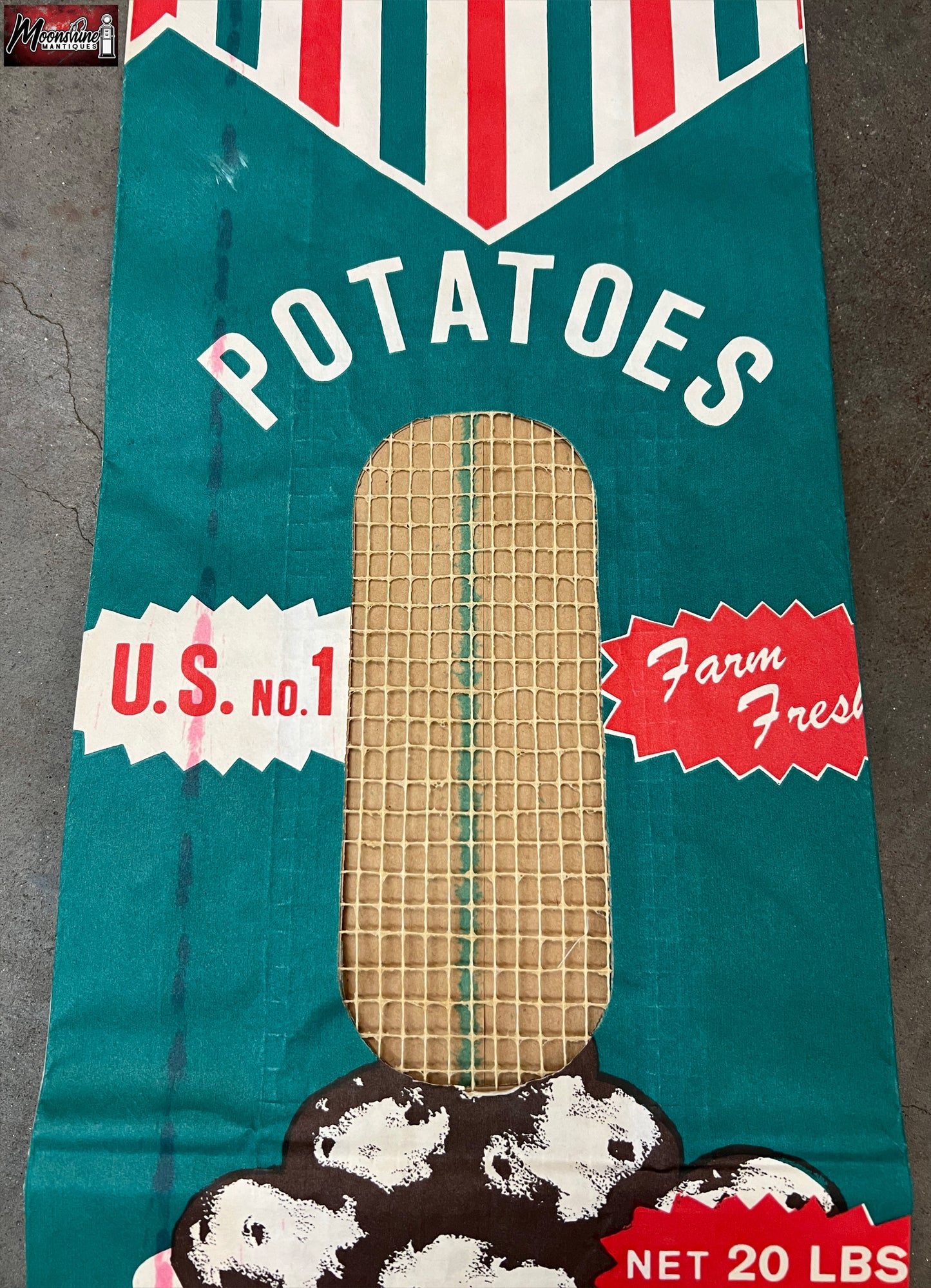 Vtg. Farm Fresh Potatoes Bag - Free Shipping!