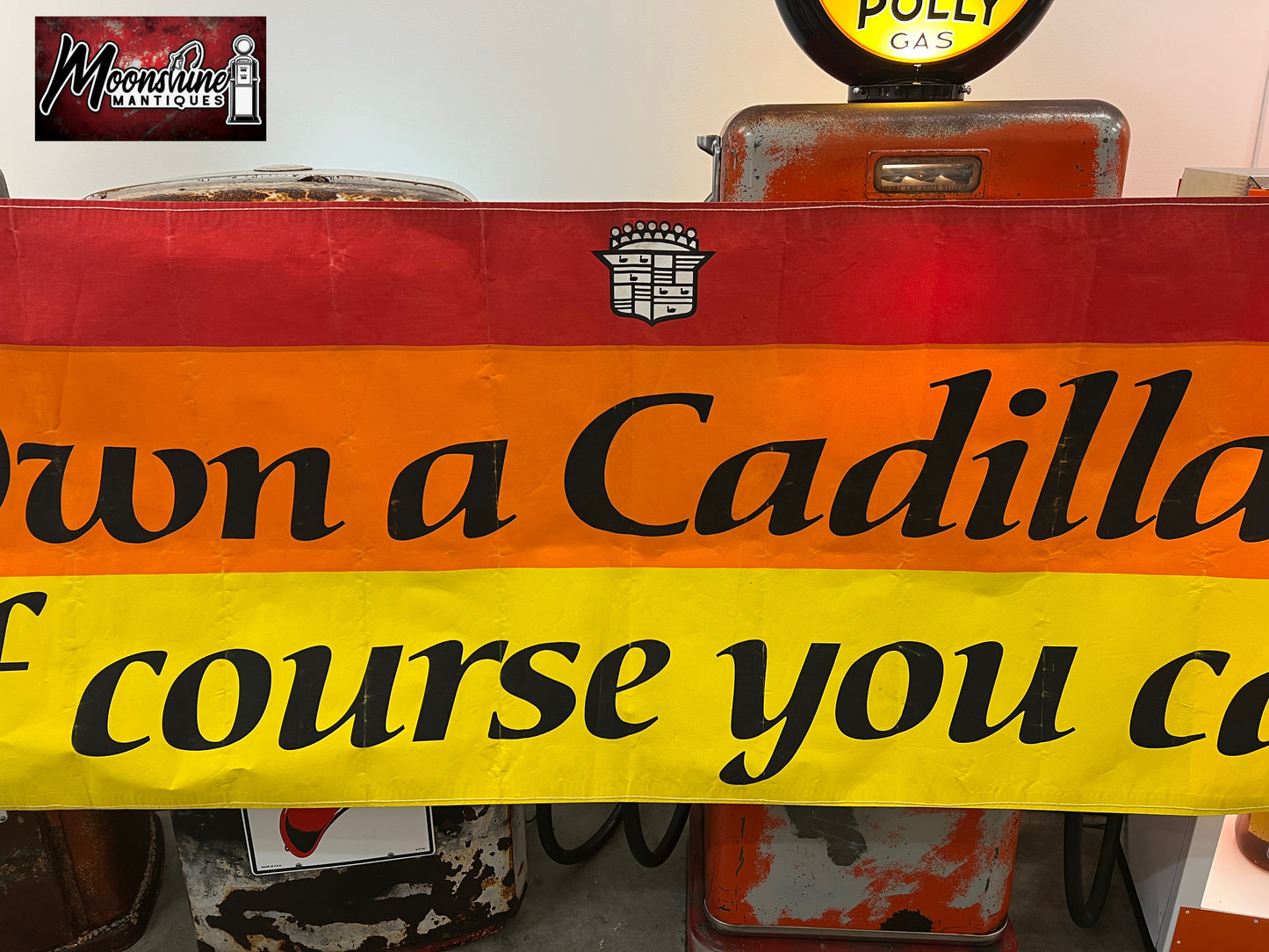 RARE Vtg. 1950's CADILLAC Dealership Banner / Sign - Free Shipping!