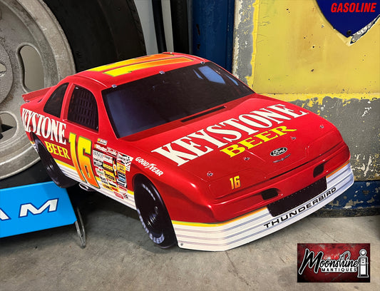Vtg. 1990's COORS KEYSTONE Beer Nascar Wally Dallenbach Cardboard Sign - Free Shipping!