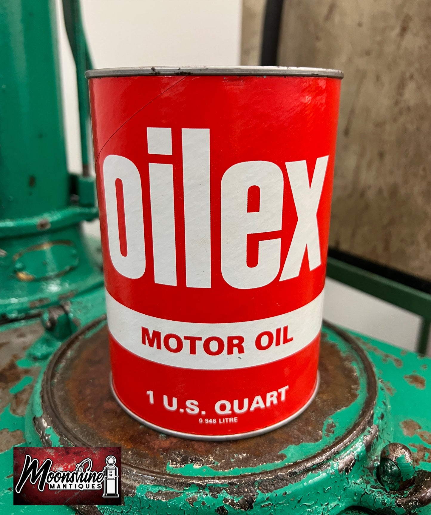 FULL - Vtg. EXXON Oilex Motor Oil Can 1 qt - Free Shipping!