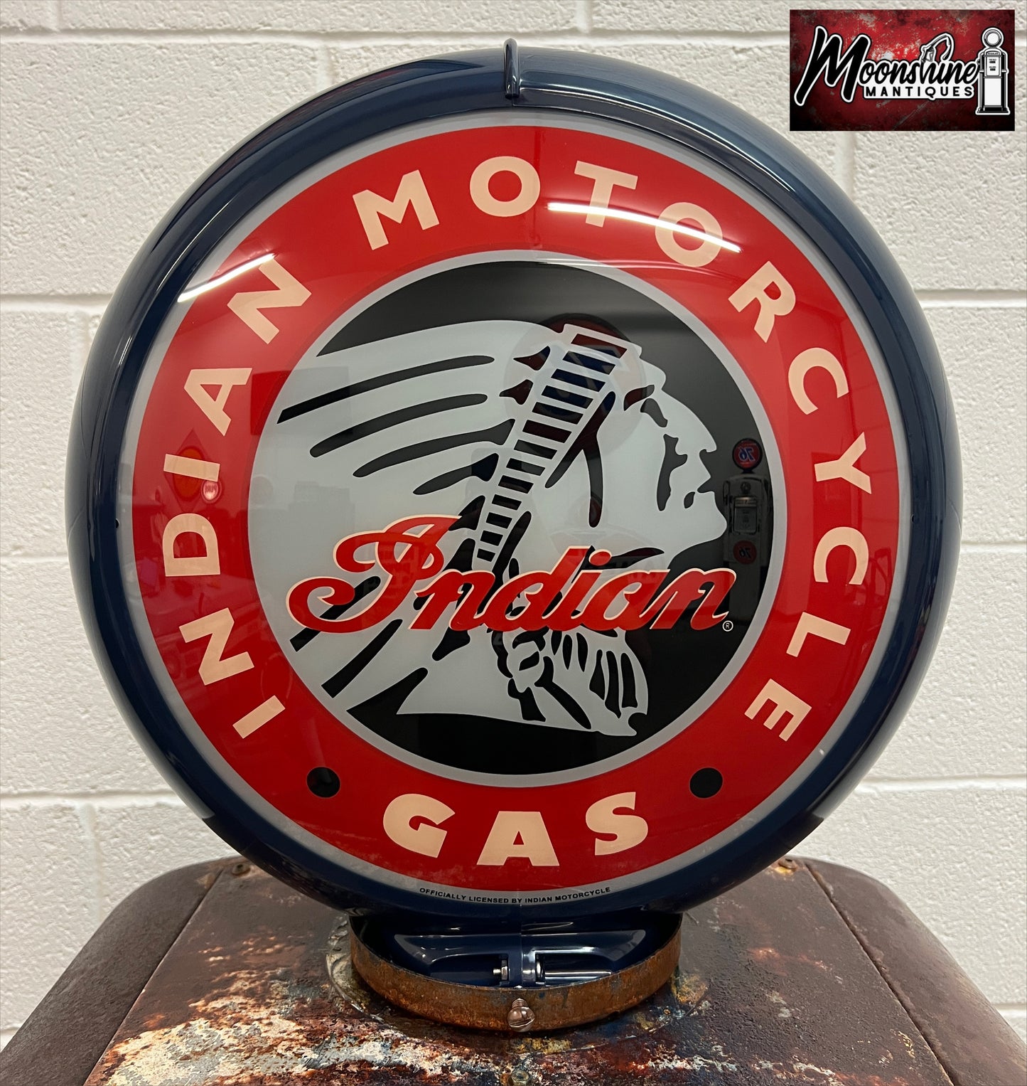 Rustoration 1940s INDIAN MOTORCYCLE Gilbarco Gas Pump w/ Shelves - Mancave Decor - Free Shipping!