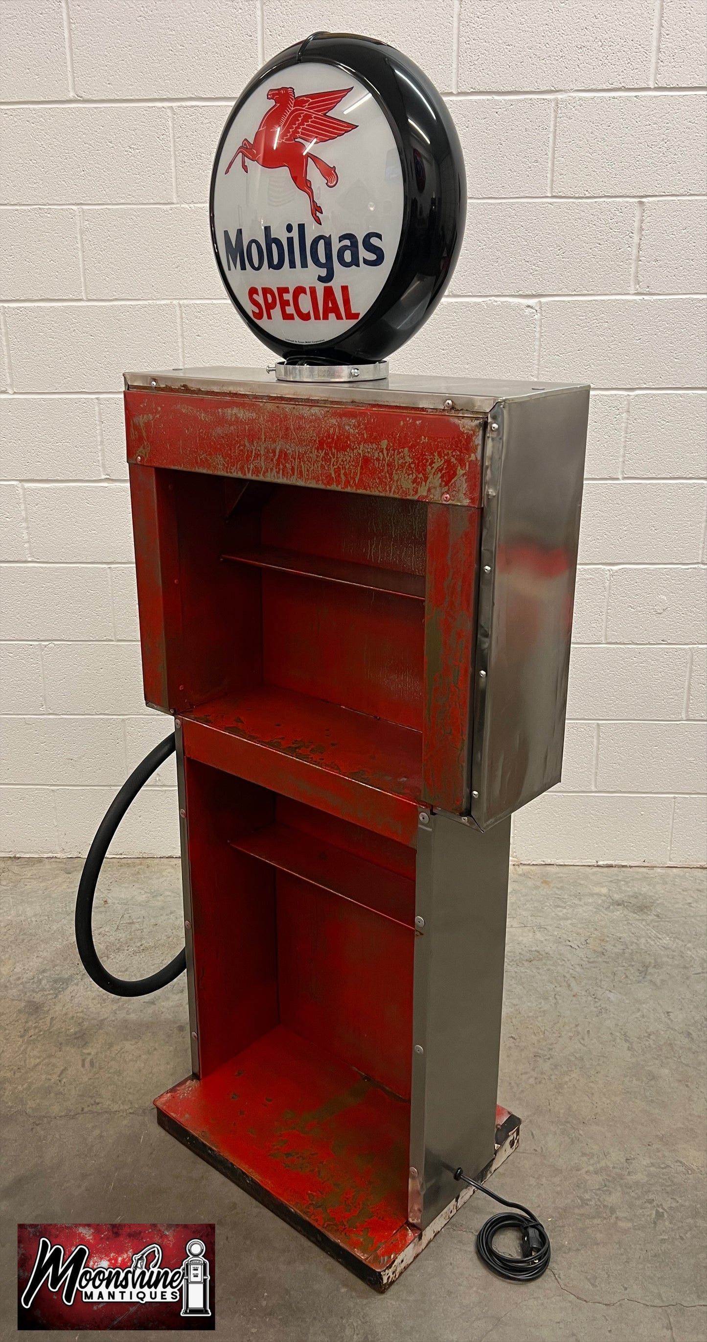 Rustoration 1960’s MOBIL SPECIAL Gilbarco Gas Pump w/ Shelves - Mancave Decor - Free Shipping!