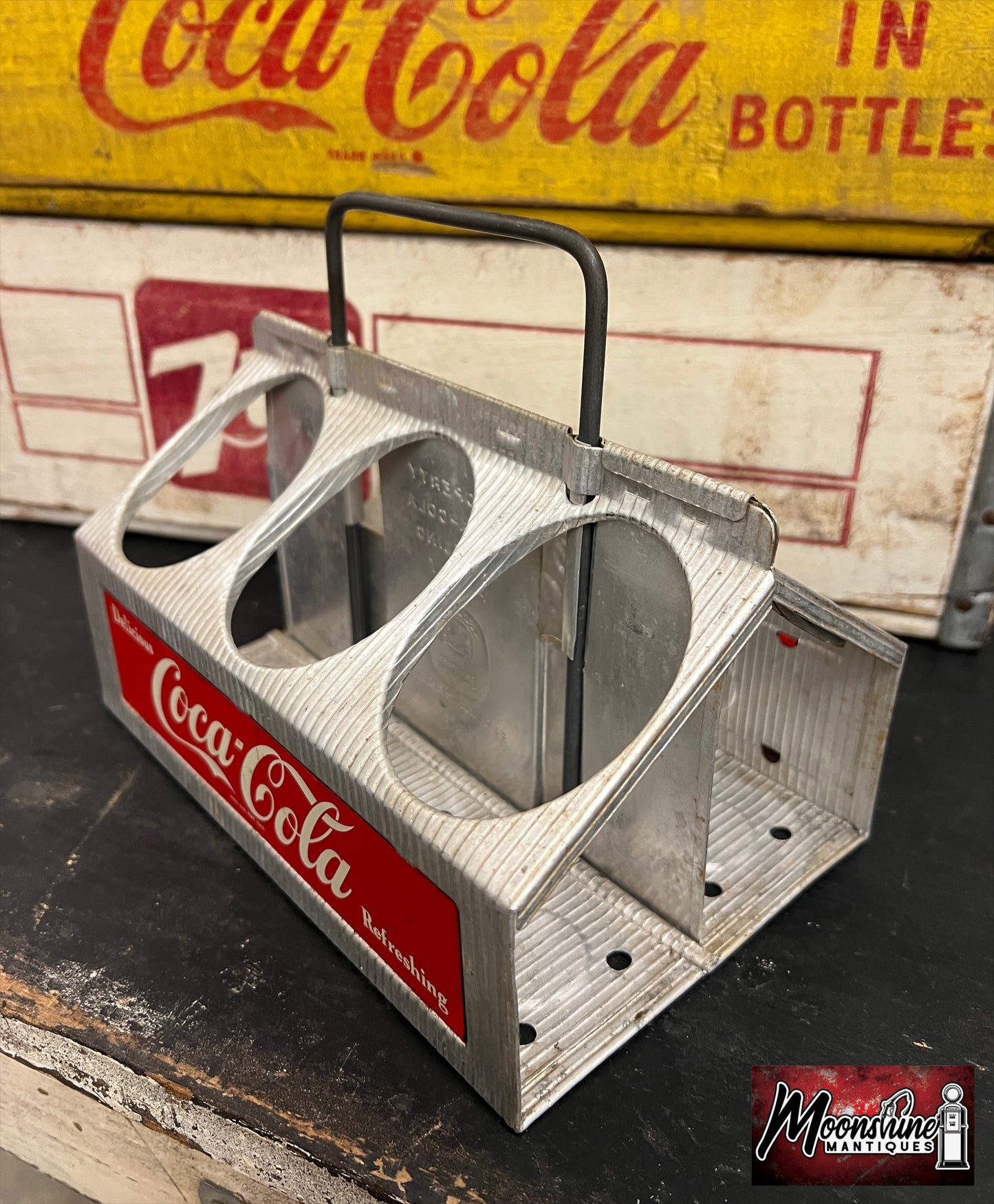 Vtg. 1950s Coca-Cola Aluminum 6 Pack Bottle Carrier - Free Shipping!