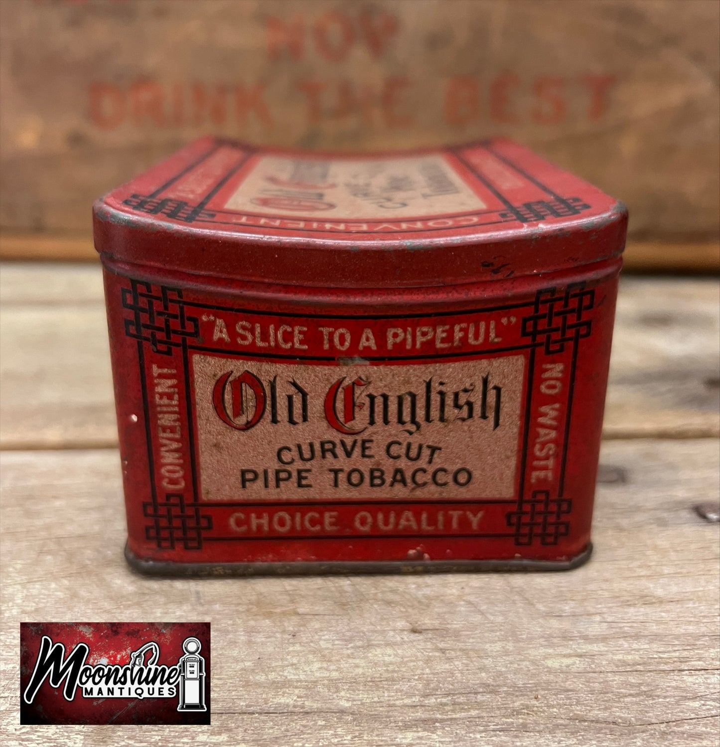 Vtg. OLD ENGLISH Pipe Tobacco Tin - Free Shipping!