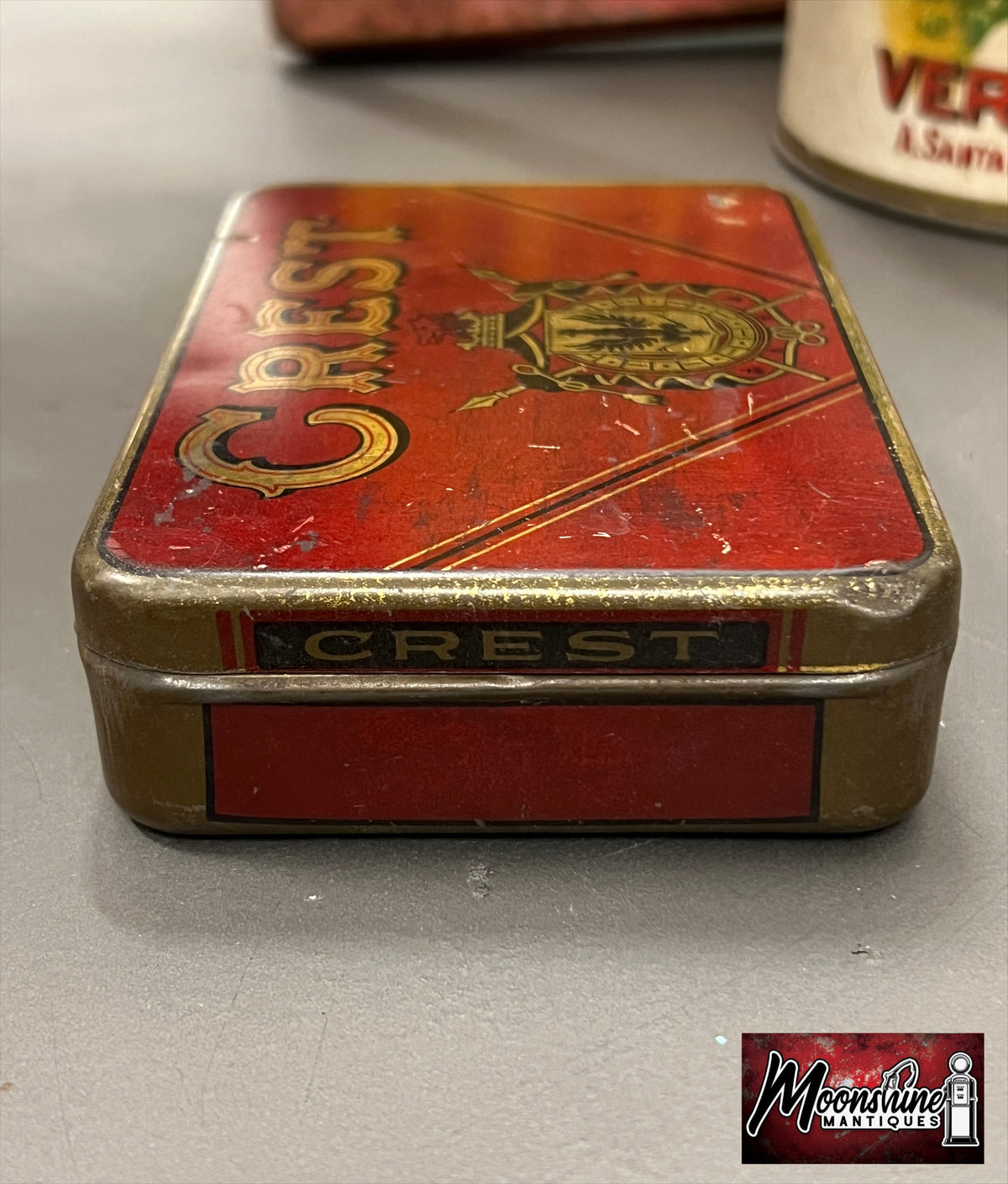 Vtg. CREST Cigar Tin - Free Shipping!