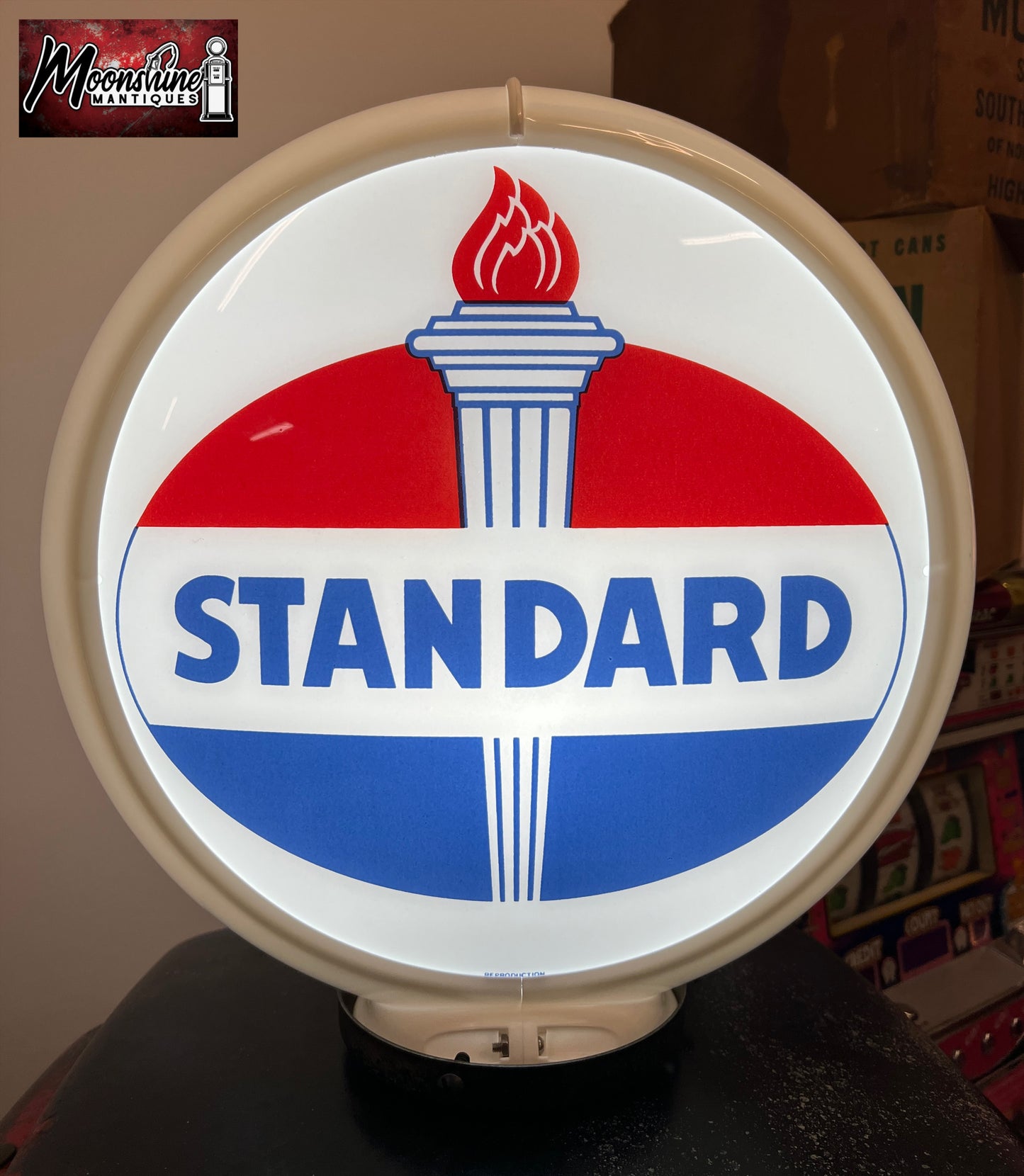 Rustoration 1950’s STANDARD GASOLINE Tokheim Gas Pump w/ Shelves - Mancave Decor - Free Shipping!