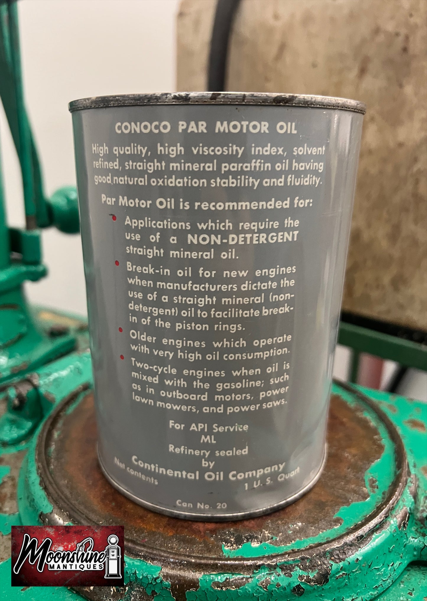 1950’s CONOCO PAR Motor Oil Can 1 qt. - Gas & Oil - Free Shipping!