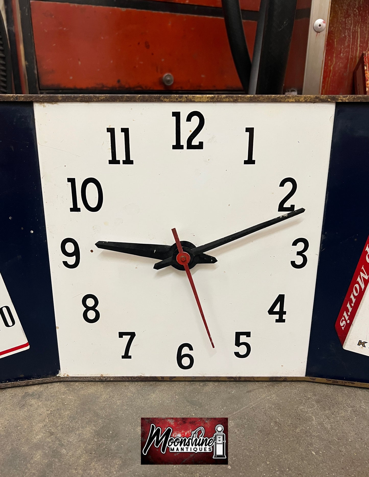 1950's Philip Morris / Marlboro Cigarettes Advertising Clock / Sign - Free Shipping!