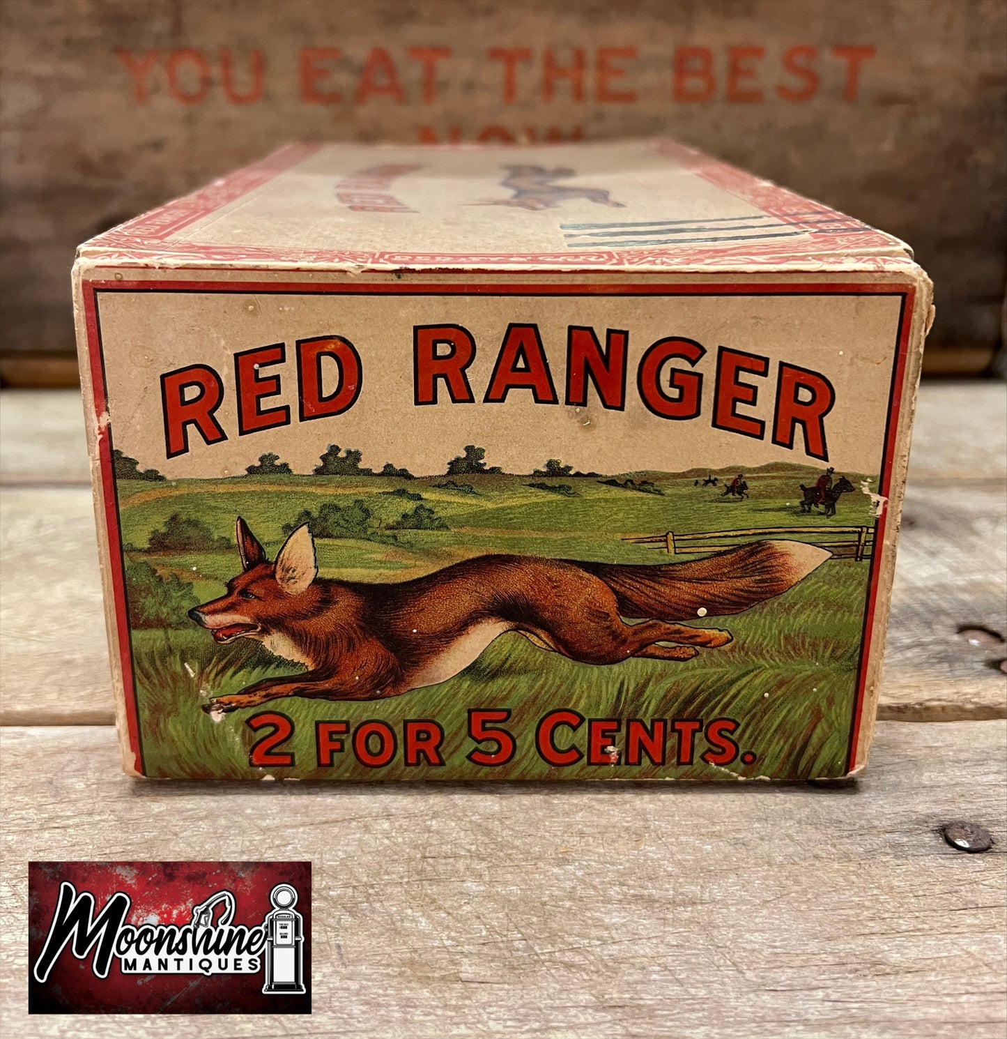 RARE Antique RED RANGER Cigar Box - Free Shipping!