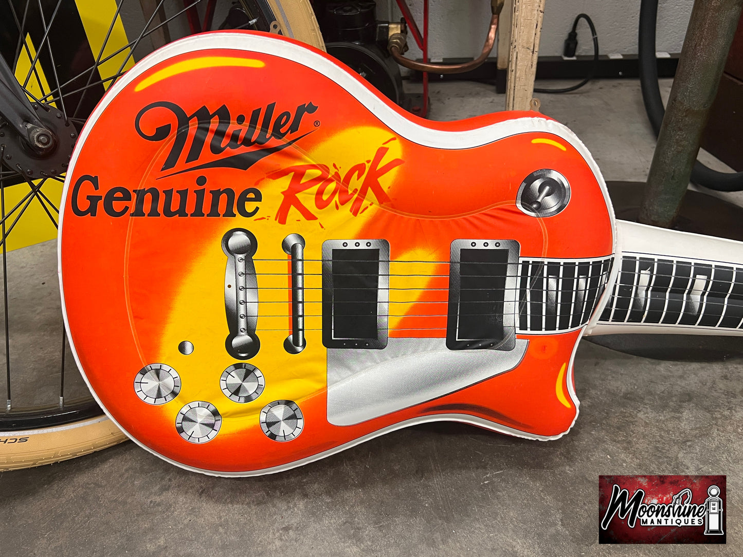 Rare Vtg. MILLER GENUINE DRAFT Beer Inflatable Guitar - Free Shipping!