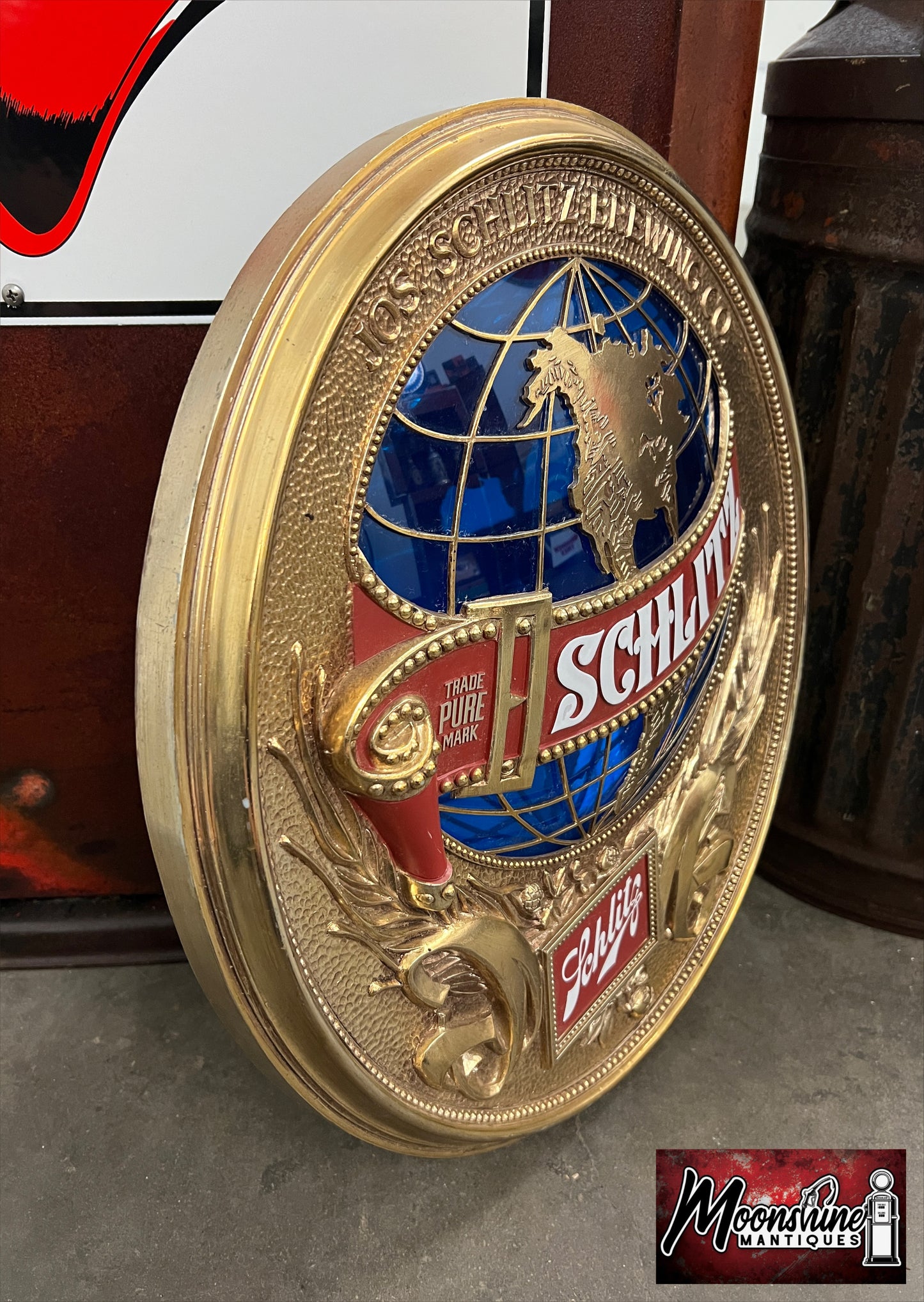 Vtg. 1977 Schlitz Brewing Company Beer Sign - Free Shipping!