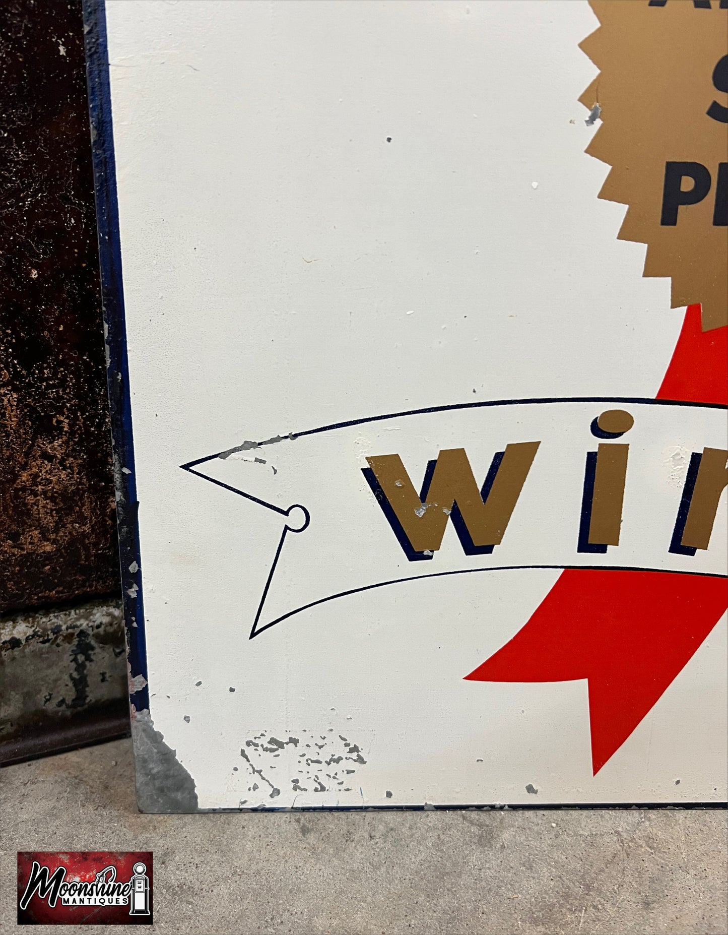 Vtg. SERVICE STATION Award Winner Sign - Gas & Oil - Free Shipping!