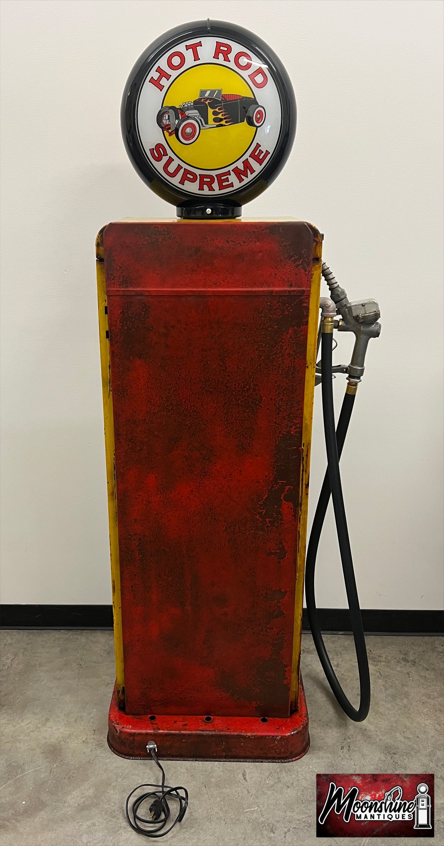 Rustoration 1940’s HOT ROD GASOLINE Bowser Gas Pump w/ Shelves - Mancave Decor - Free Shipping!