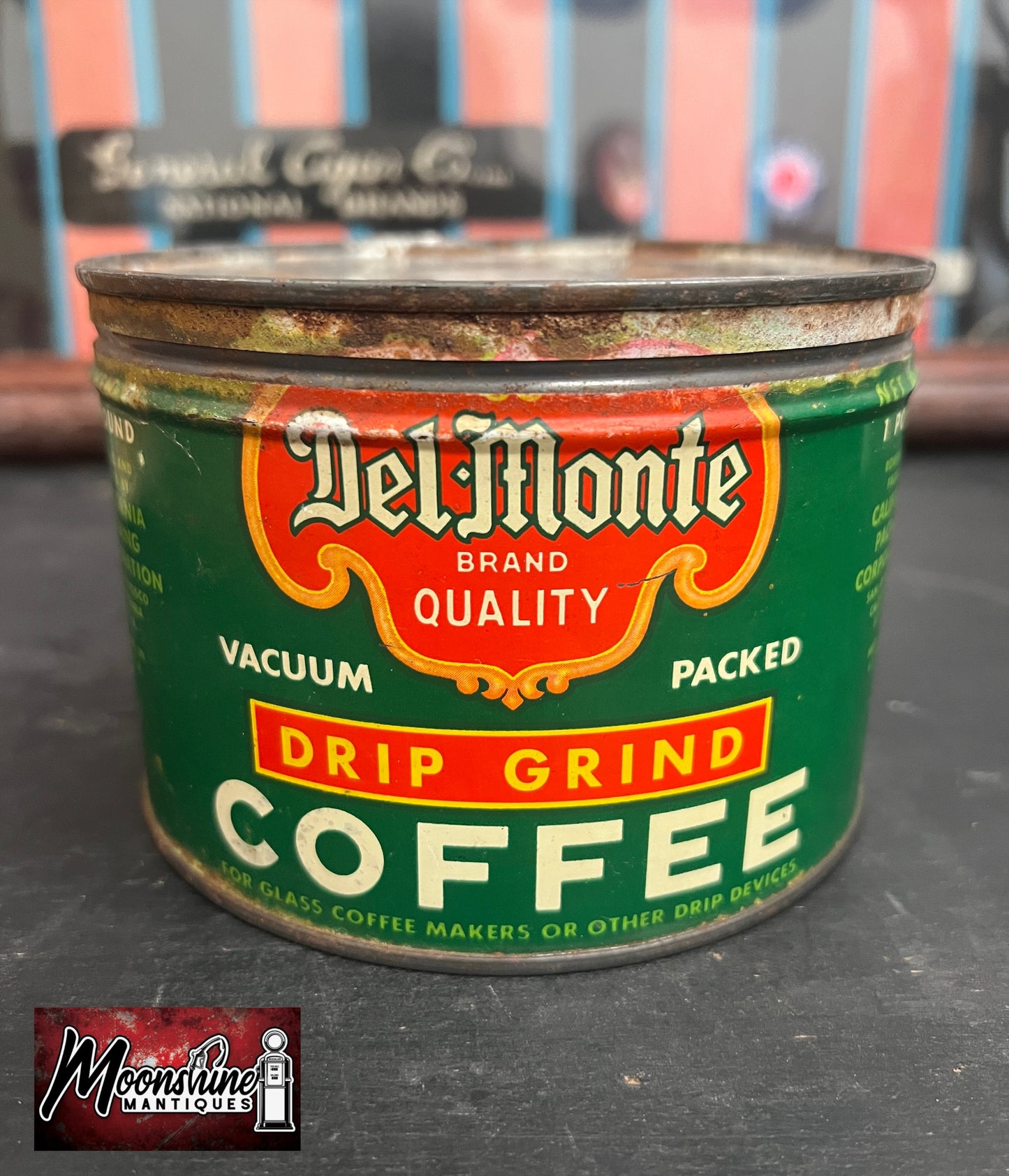 Vtg. DEL-MONTE COFFEE Tin Can - Free Shipping!