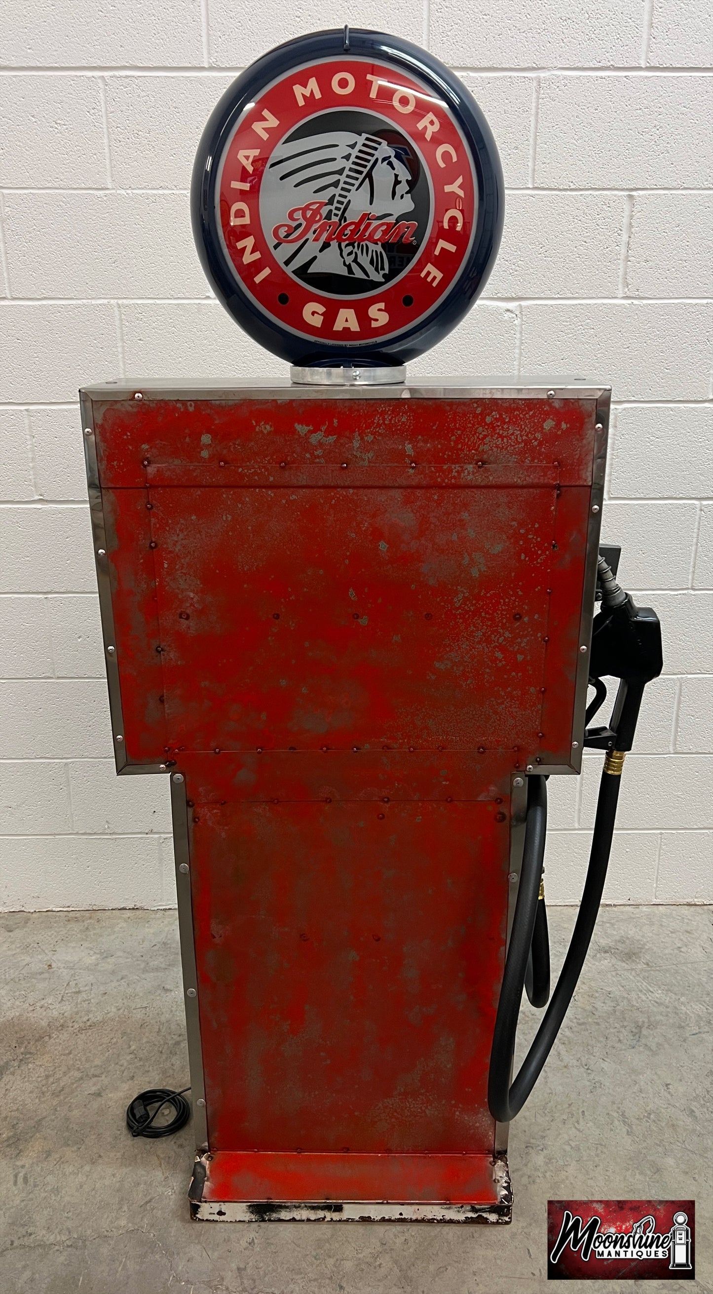 Rustoration 1960’s INDIAN MOTORCYCLES Gilbarco Gas Pump w/ Shelves  - Free Shipping!