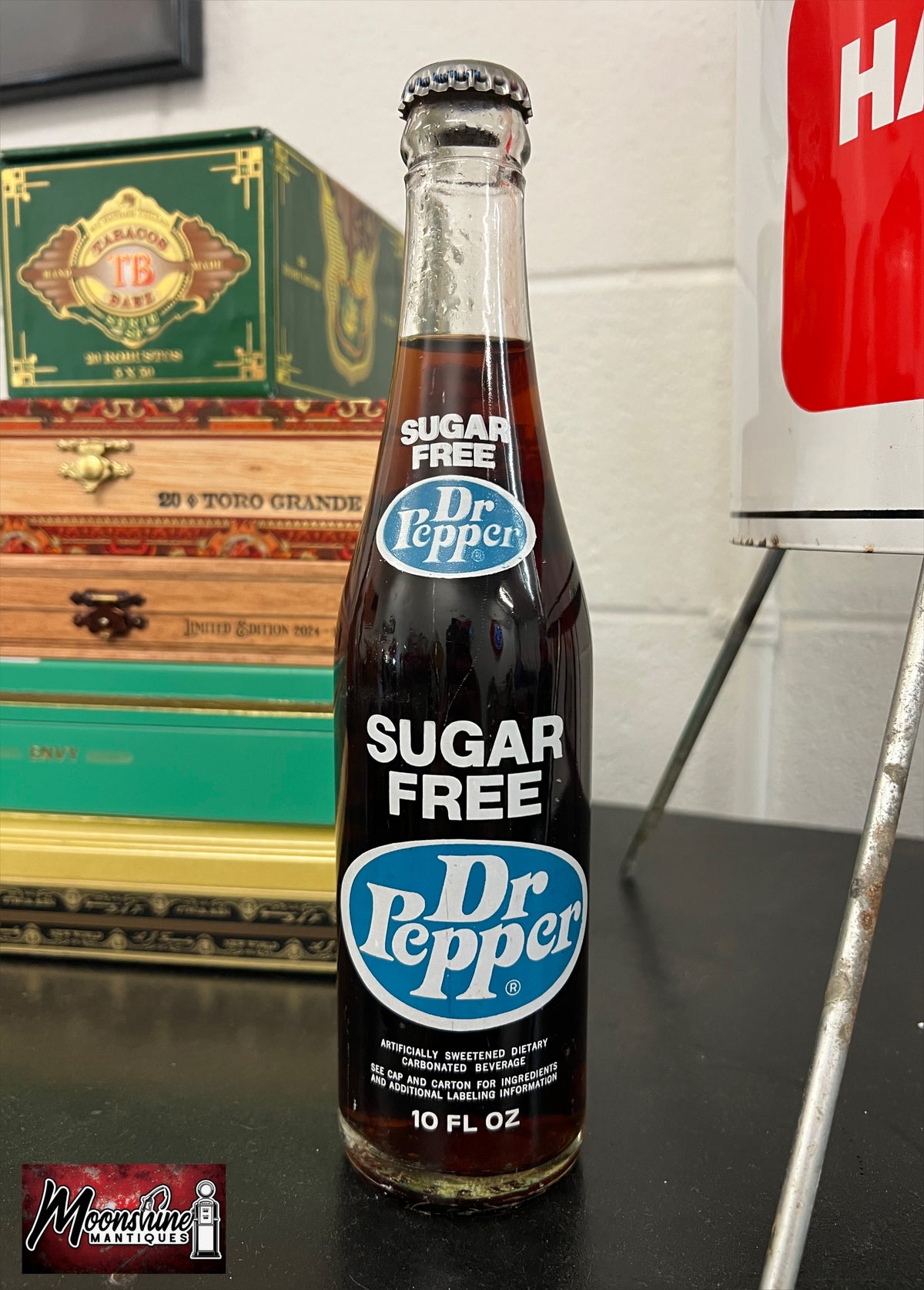 Vtg. Sugar Free Dr. Pepper Soda Bottle - Free Shipping!