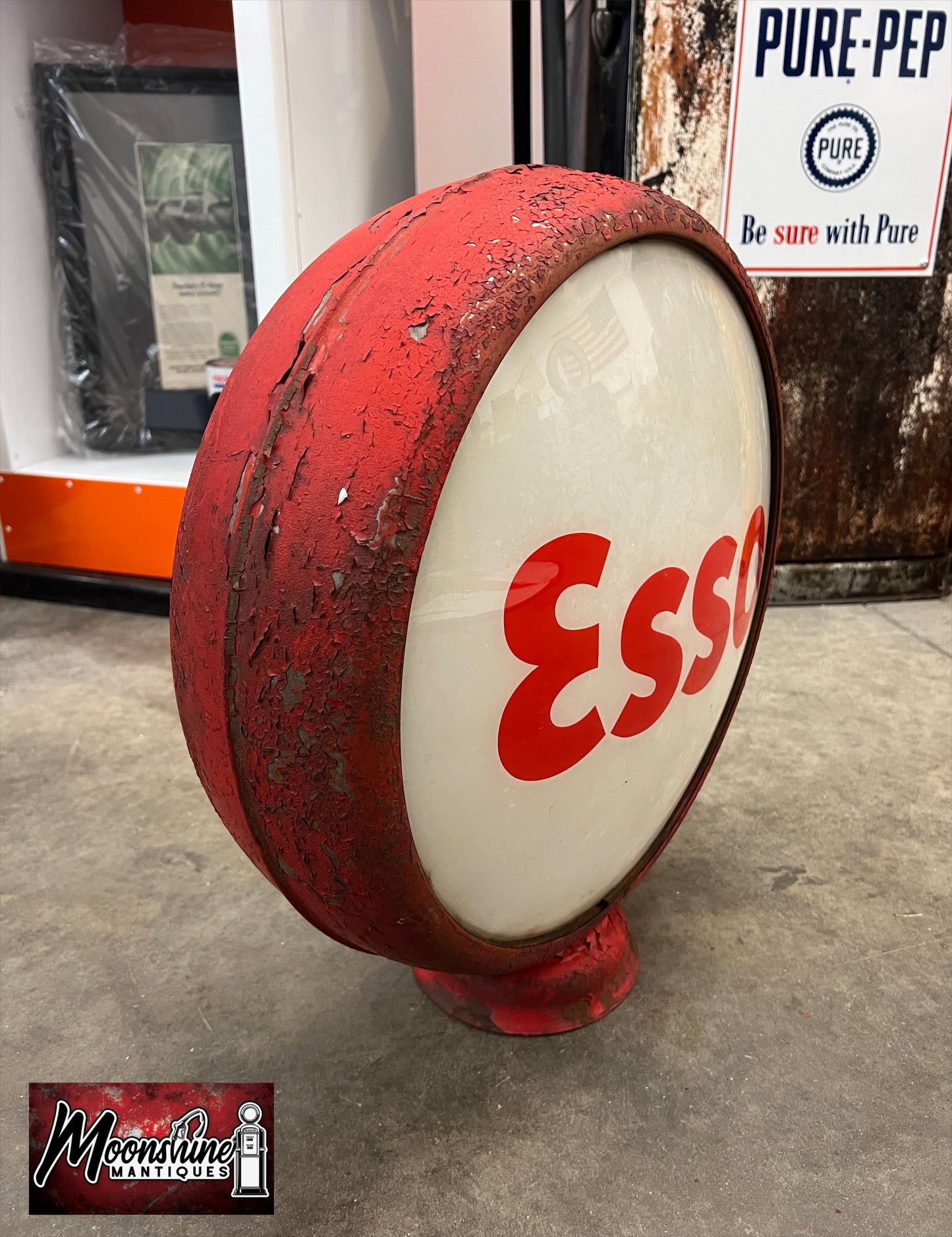 Vtg. Original ESSO Gas Pump Globe - Free Shipping!