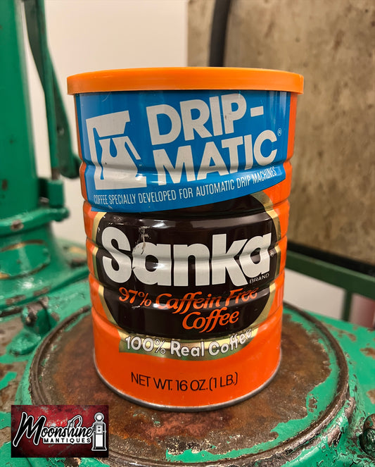Vtg. SANKA COFFEE Tin Can - Free Shipping!