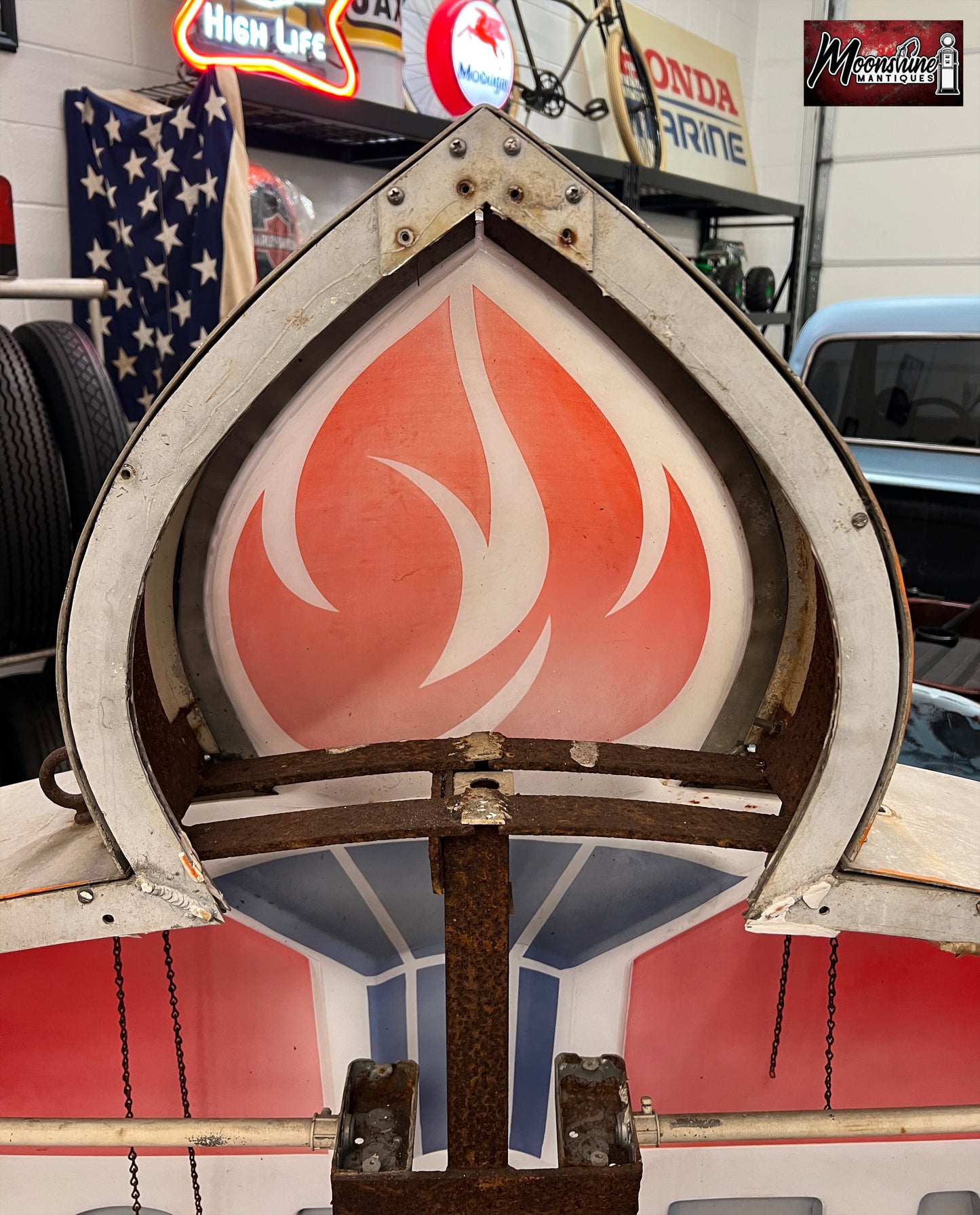 Vtg. 1960’s AMERICAN GASOLINE Service Station Sign - Shipping Available!