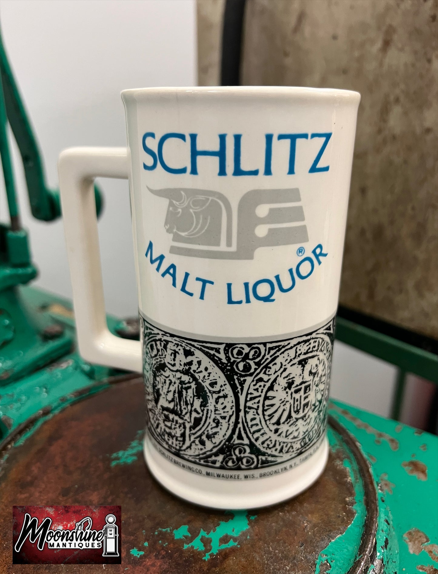 Vtg. 1970's SCHLITZ Malt Liquor McCoy USA Beer Stein - Free Shipping!