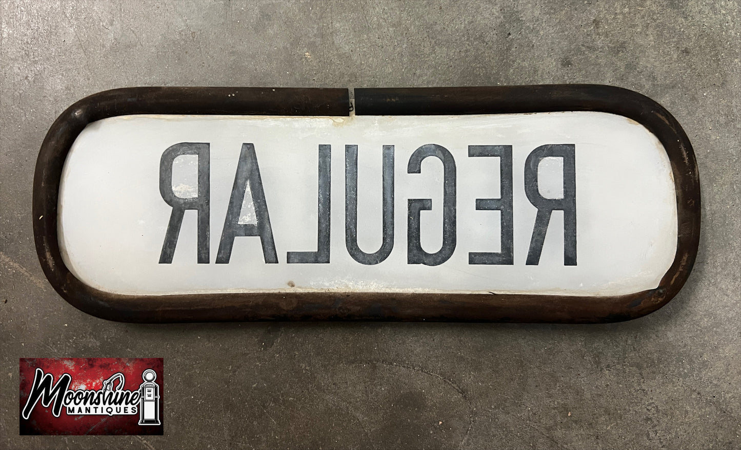 Original REGULAR Gas Pump Ad Glass - Fits Tokheim 39 & 300 - Free Shipping!
