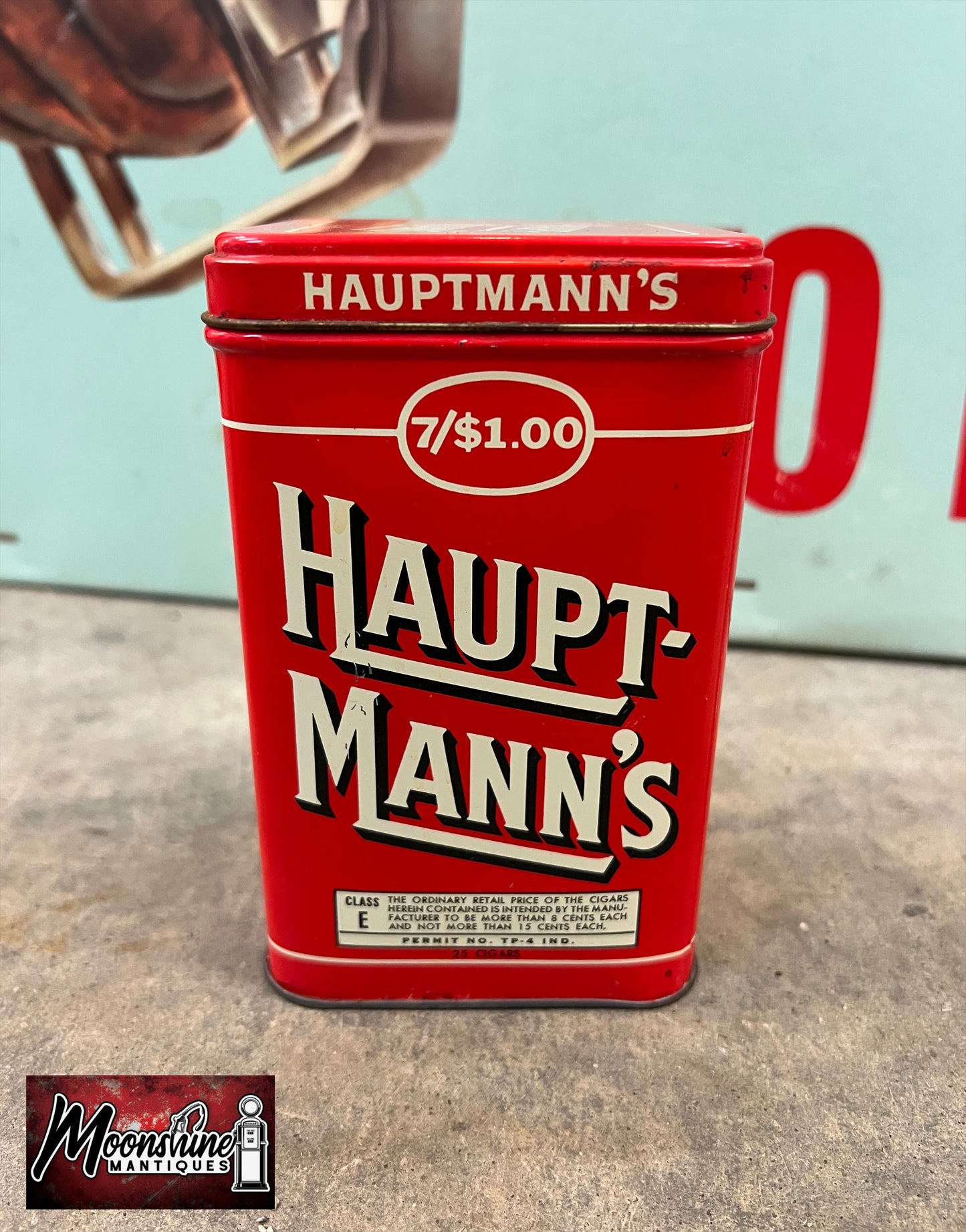 Vtg. HAUPTMANN'S Cigar Tin - Free Shipping!