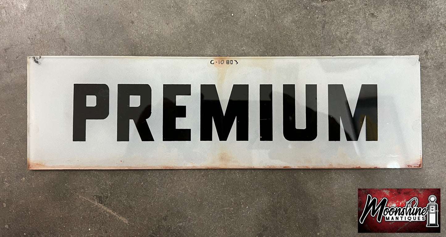 Original PREMIUM Gas Pump Ad Glass - Free Shipping!