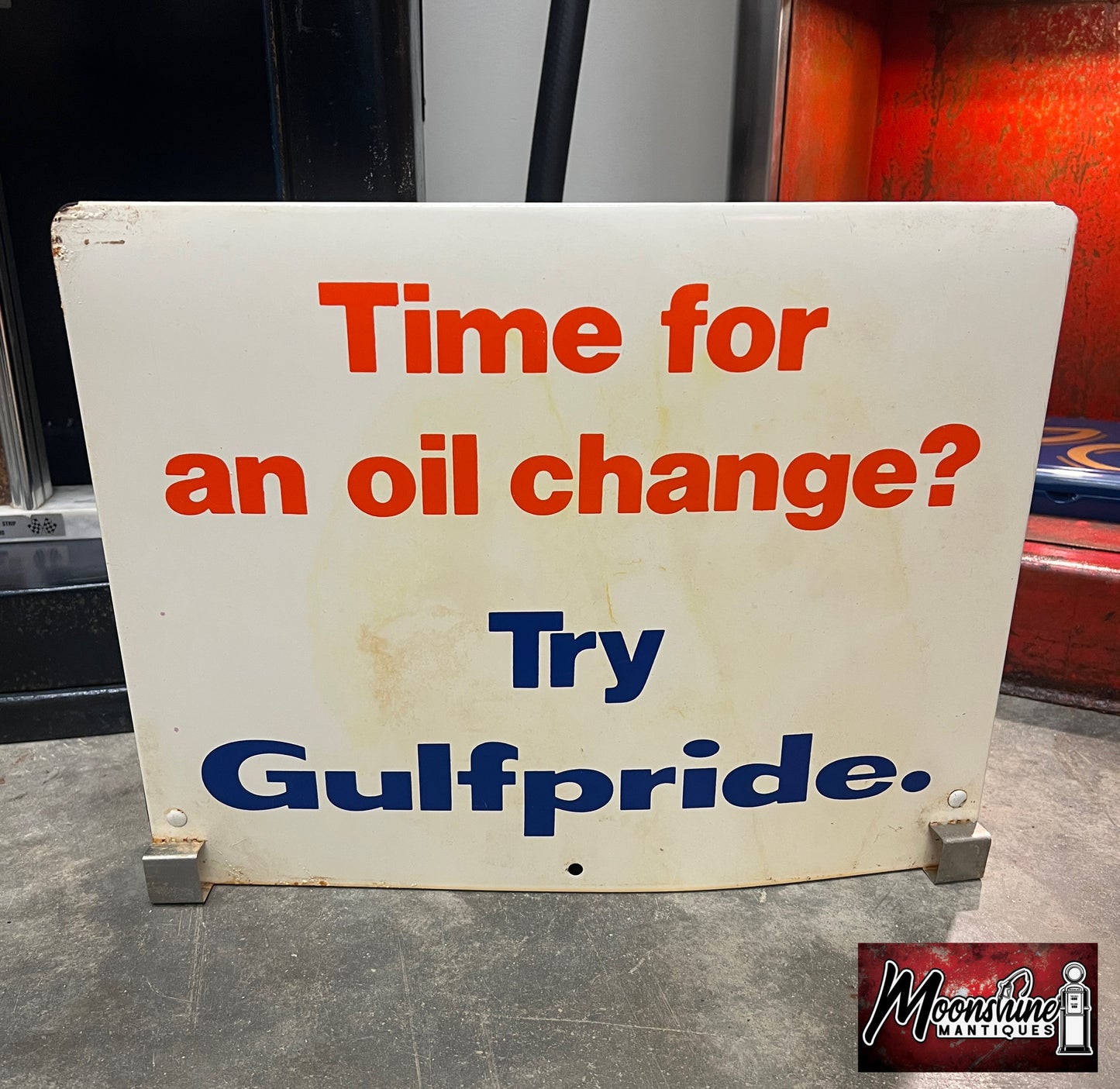 Original 1960’s GULF Gulfpride Motor Oil Sign - Gas & Oil - Free Shipping!