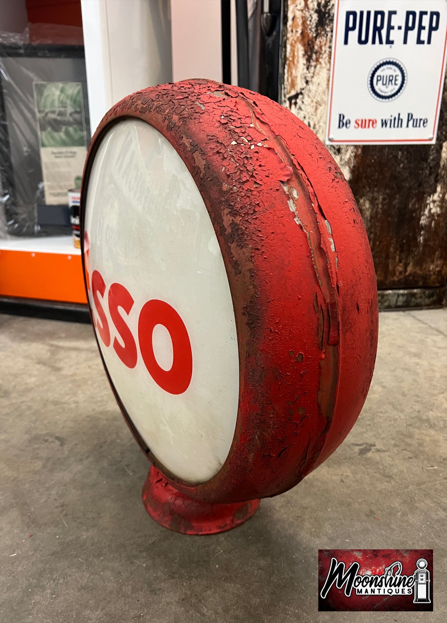 Vtg. Original ESSO Gas Pump Globe - Free Shipping!