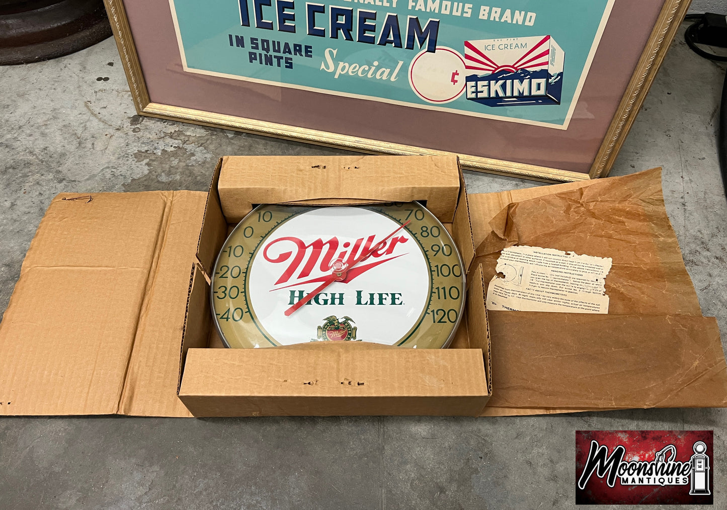 Vtg. MILLER HIGH LIFE Beer Thermometer / Sign - NOS - Free Shipping!
