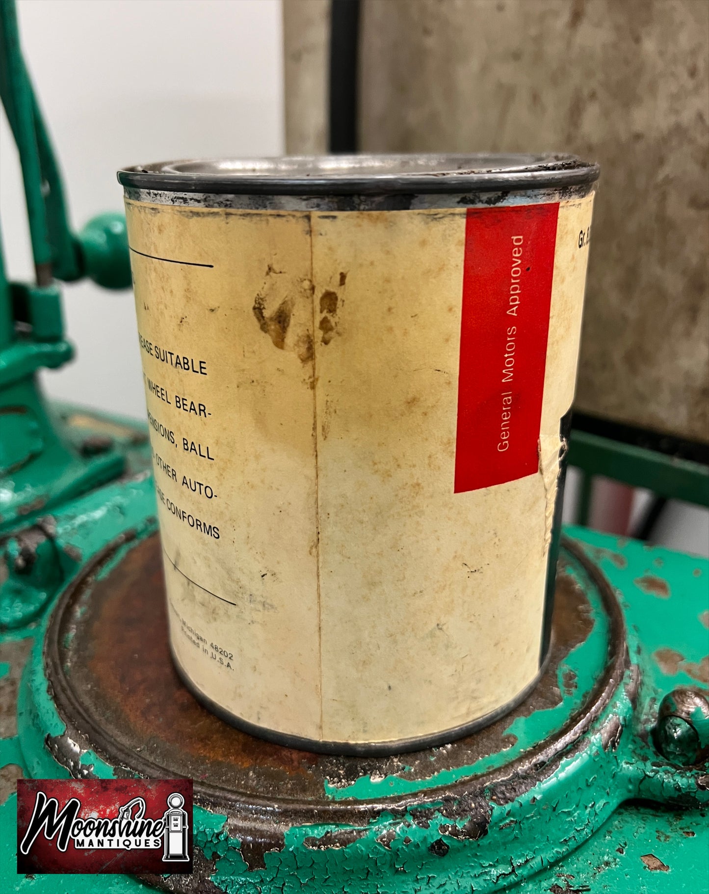 Vtg. 1950's General Motors GM Grease Can - Free Shipping!