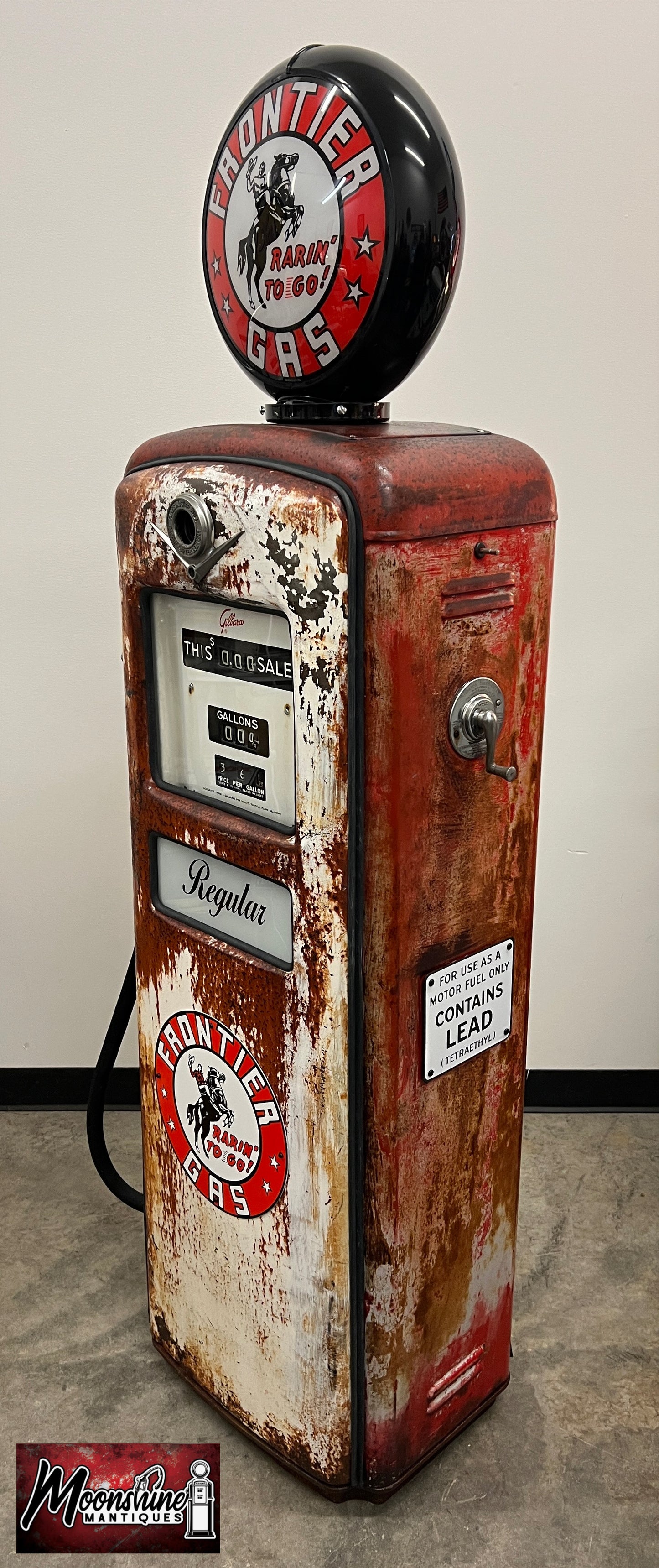 1950’s FRONTIER GASOLINE Gilbarco Gas Pump - Rustoration - Shipping Available!