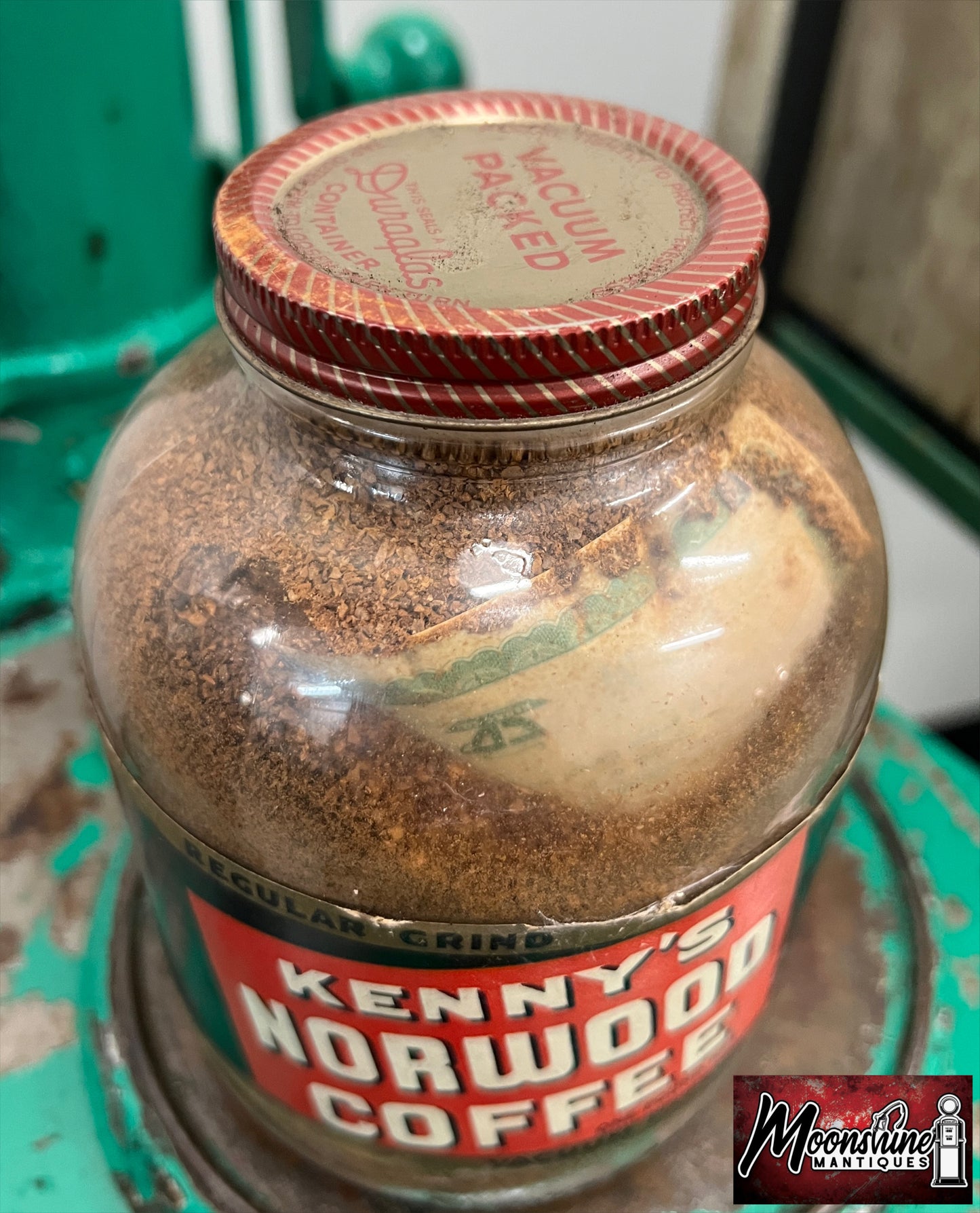 Vtg. KENNY'S NORWOOD COFFEE Jar - Unopened / Full - Free Shipping!