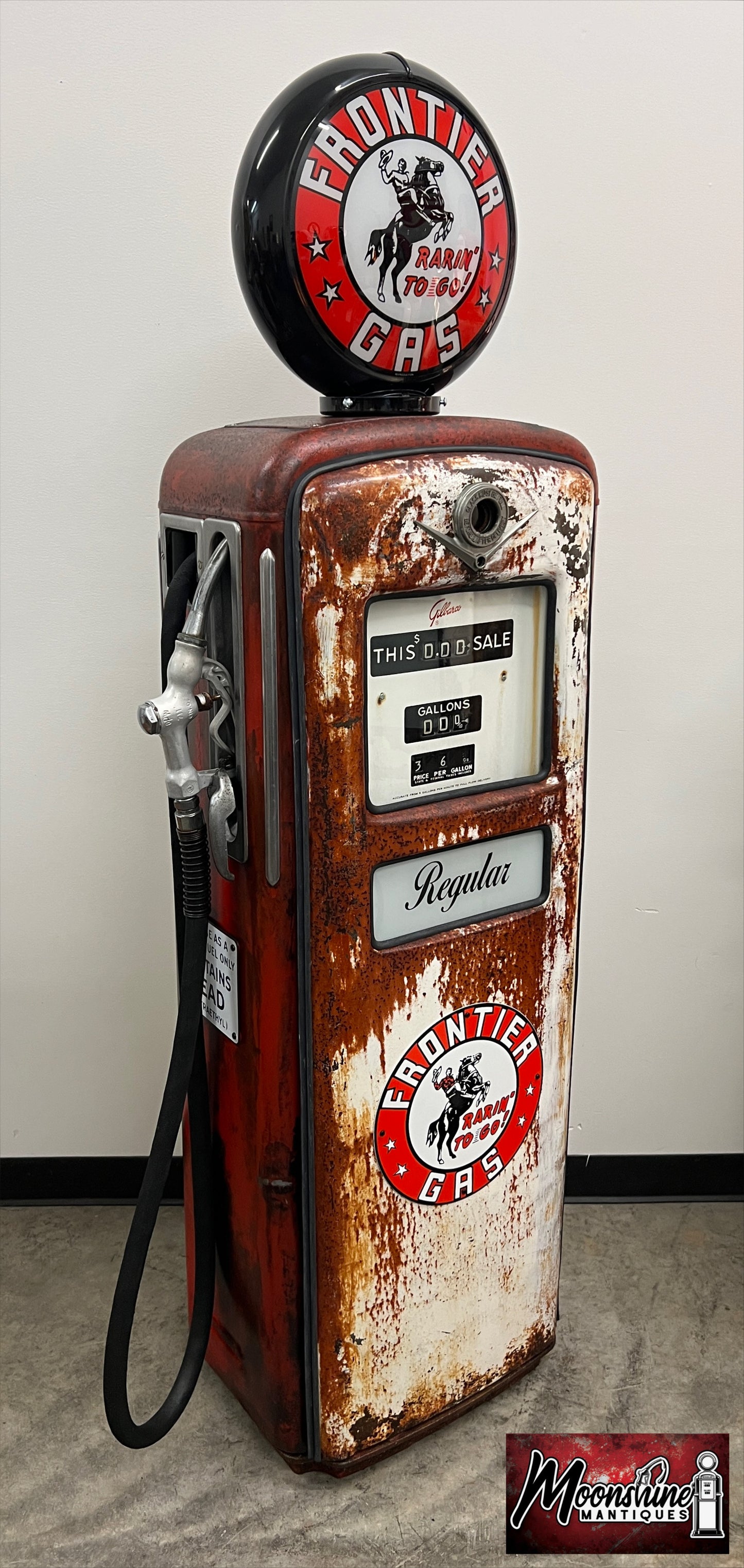 1950’s FRONTIER GASOLINE Gilbarco Gas Pump - Rustoration - Shipping Available!