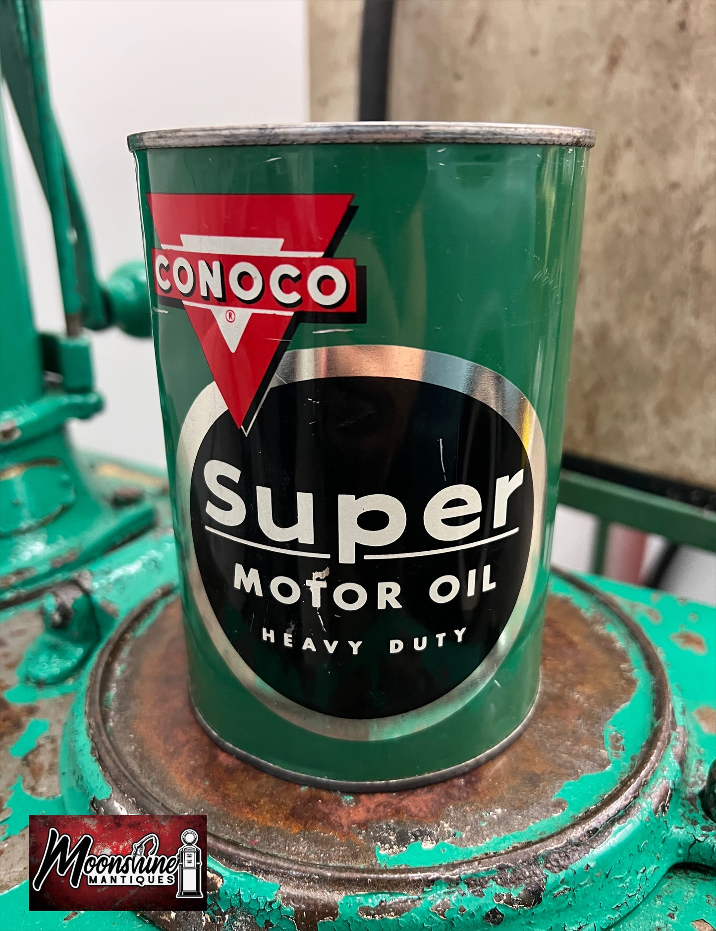 1950’s CONOCO Super Motor Oil Can 1 qt. - Gas & Oil - Free Shipping!