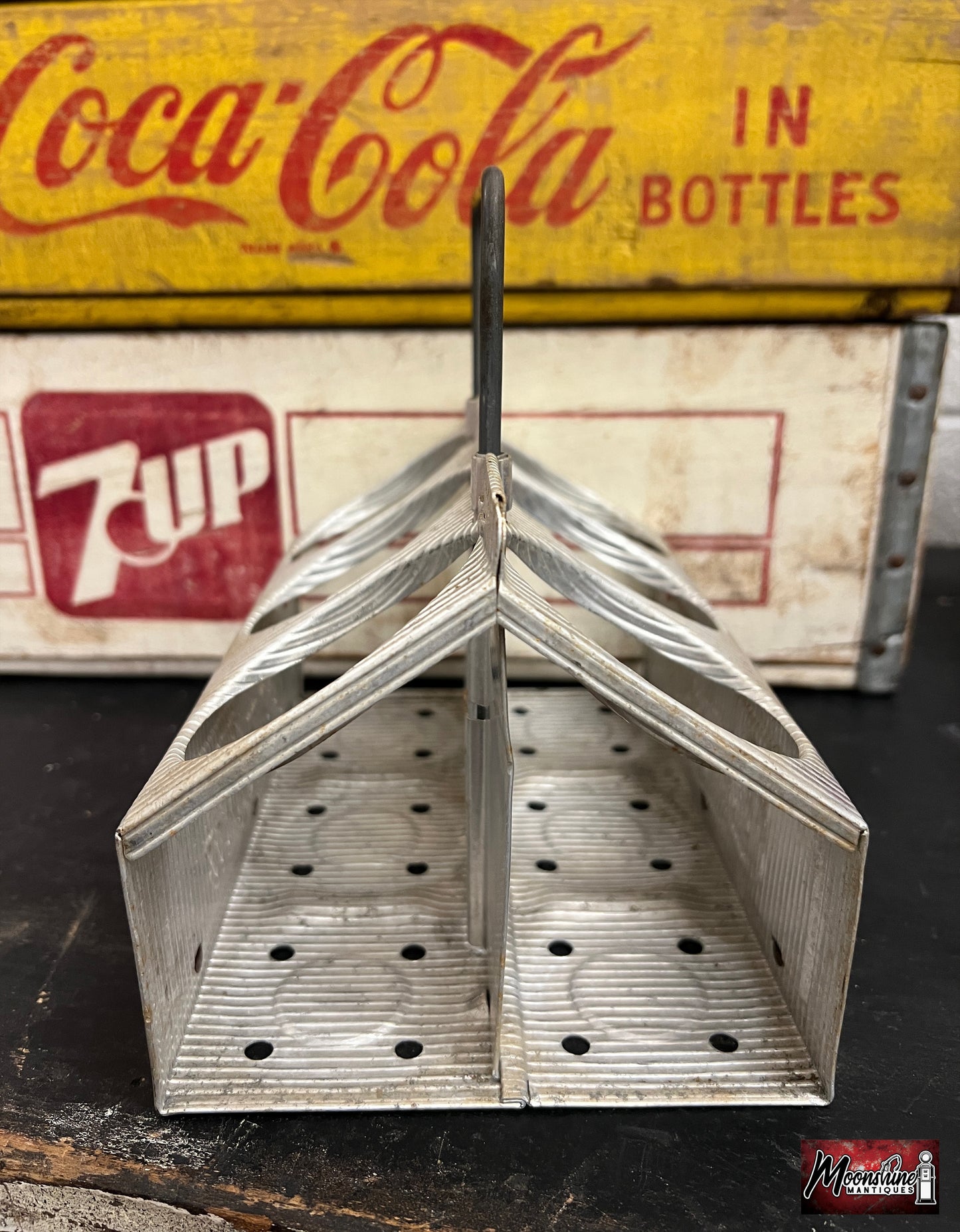 Vtg. 1950s Coca-Cola Aluminum 6 Pack Bottle Carrier - Free Shipping!