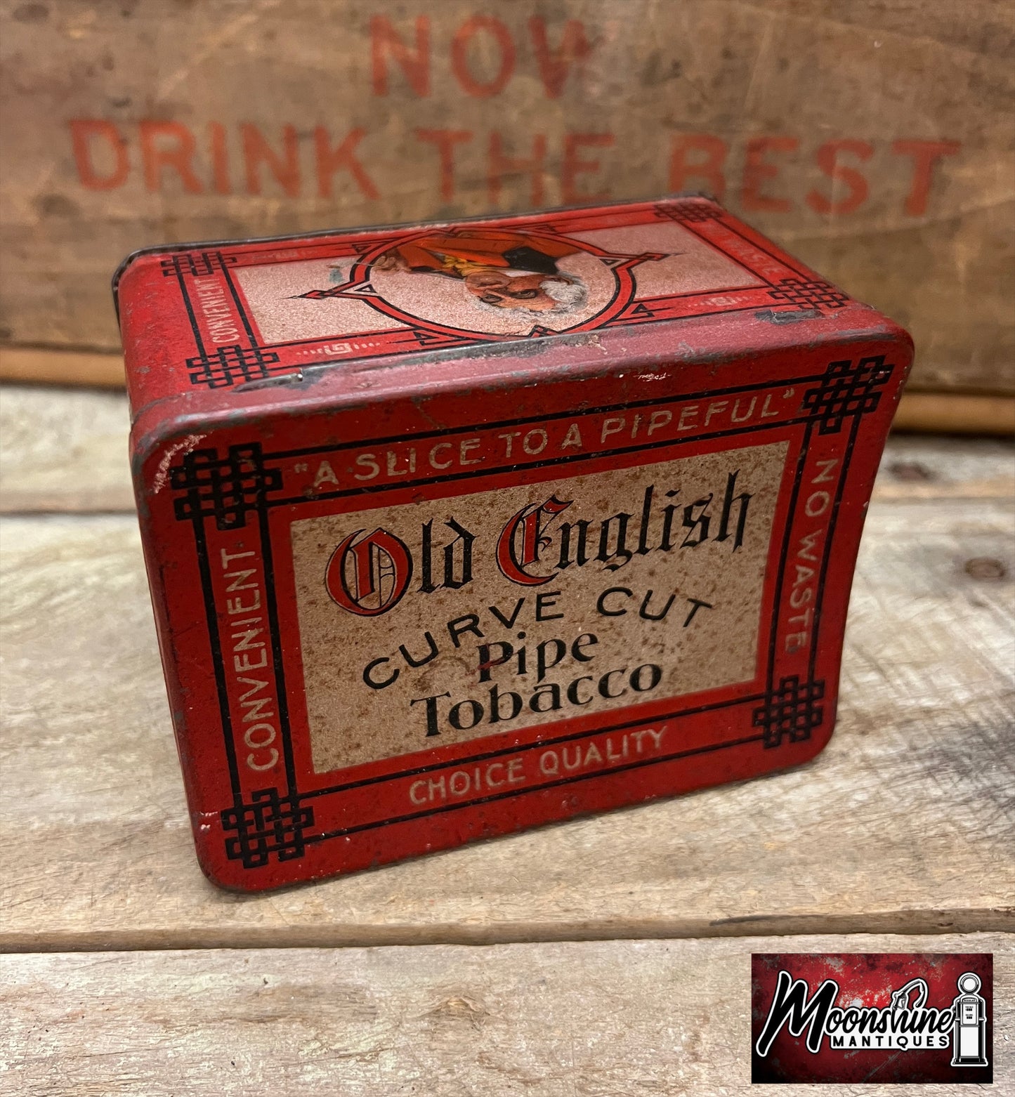 Vtg. OLD ENGLISH Pipe Tobacco Tin - Free Shipping!