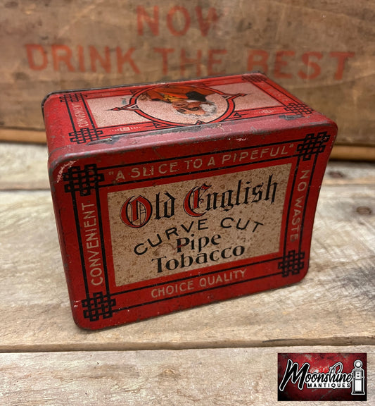 Vtg. OLD ENGLISH Pipe Tobacco Tin - Free Shipping!