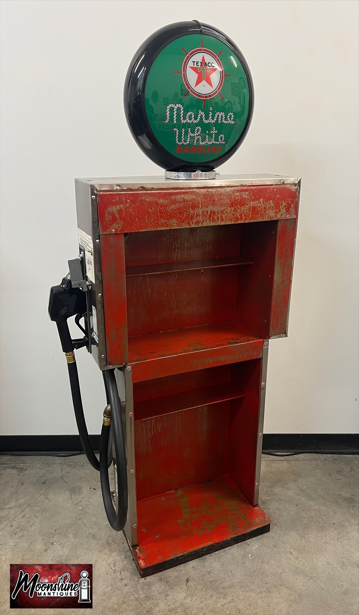 Rustoration 1960’s TEXACO MARINE Gilbarco Gas Pump w/ Shelves - Free Shipping!