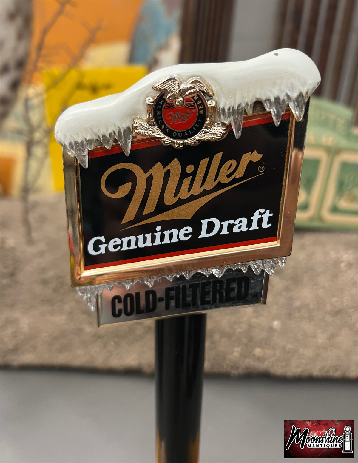 Vtg. Miller Genuine Draft Beer Tap Handle Cold Filtered MGD - Free Shipping!