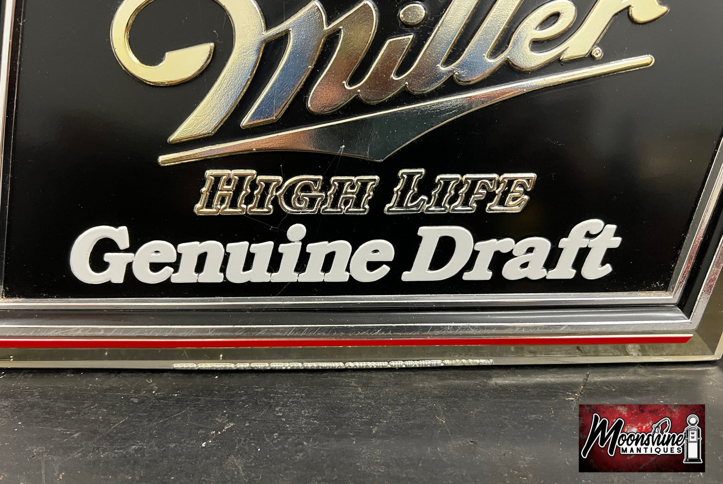Vtg. MILLER High Life Genuine Draft Beer Sign - Free Shipping!